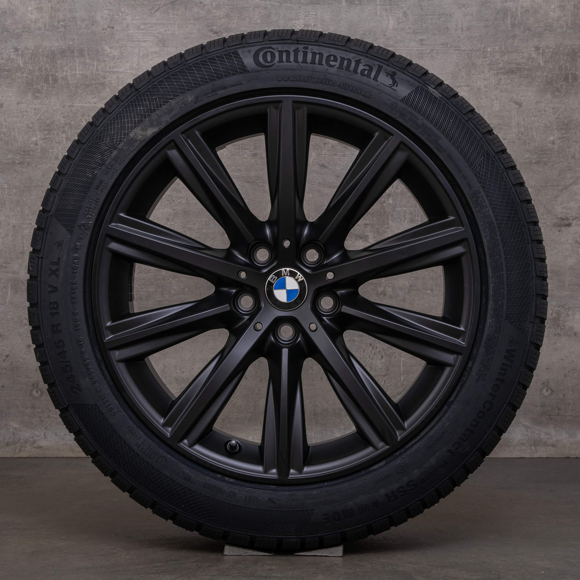 OEM BMW 5 Series winter wheels 18 inch G30 G31 rims styling 684 6874441 black matt