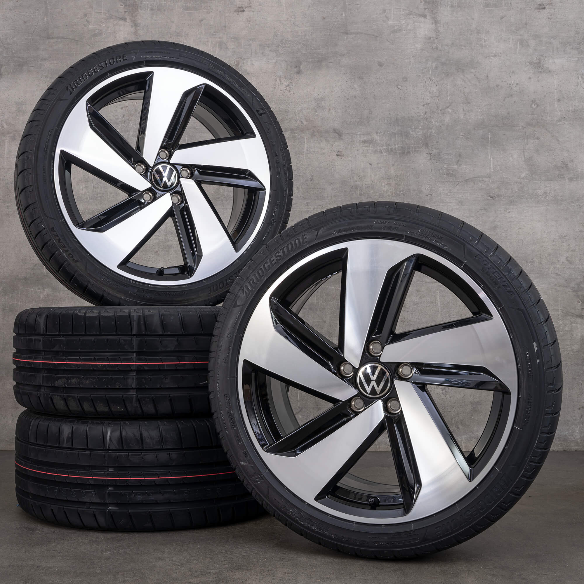 VW Golf 7 jantes Milton Keynes 18 pouces pneus d'été roues 5GM601025Q NEUF