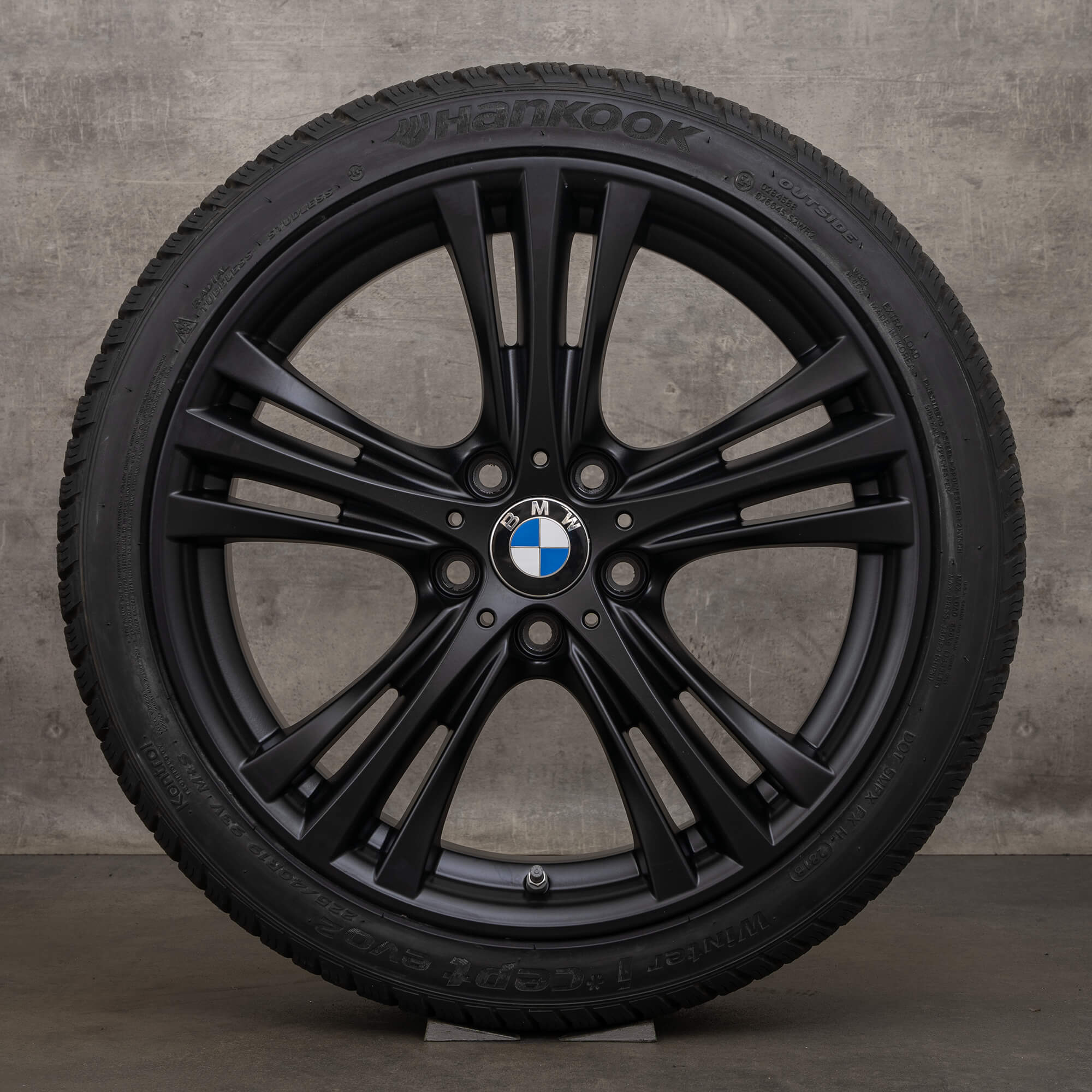 BMW 3er F30 F31 4er F32 F33 F36 19 Zoll Winterräder Styling 407 Felgen Winterreifen 6857565 schwarz lackiert