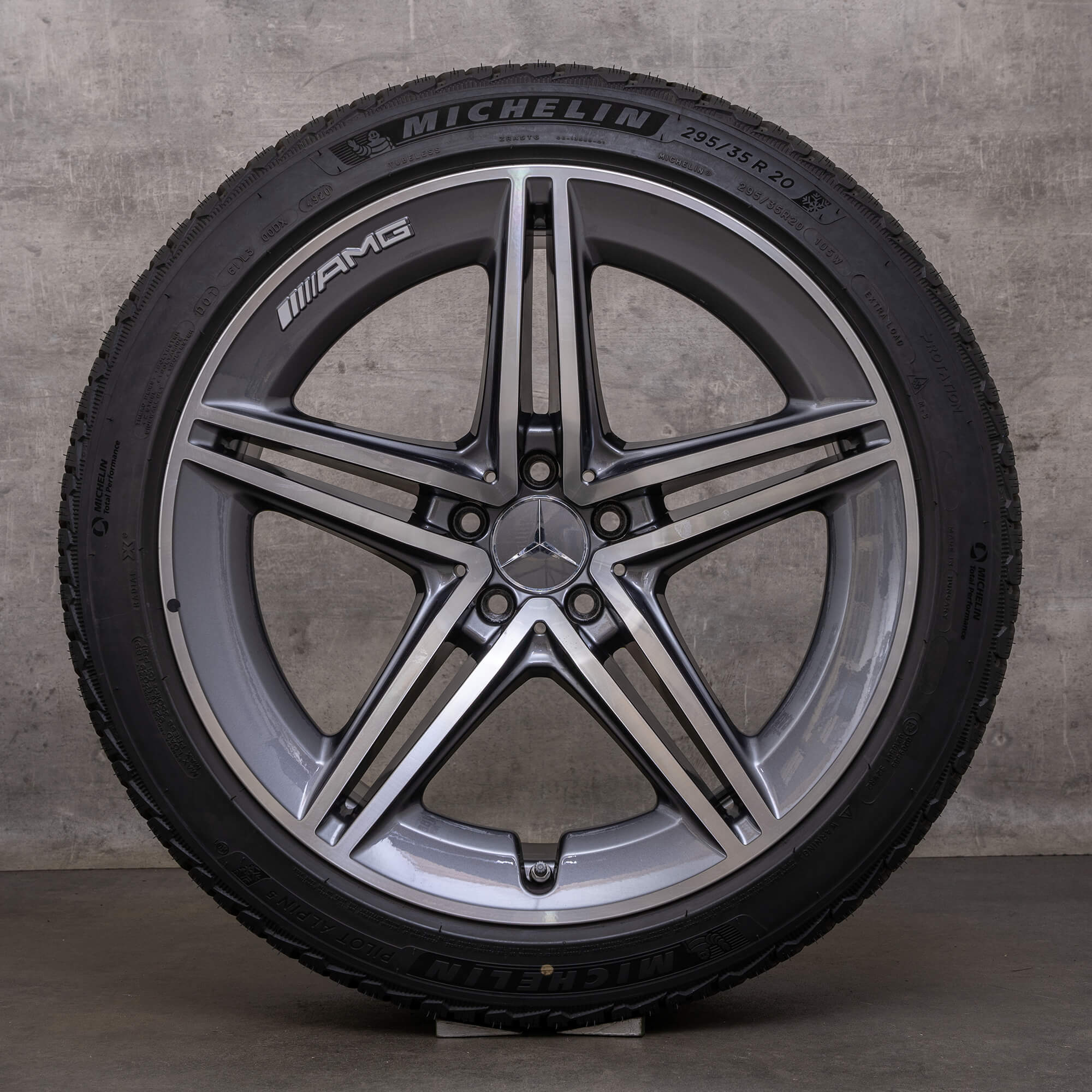 Genuine Mercedes Benz AMG GT 4 puertas neumáticos de invierno 20 pulgadas X290 llantas A2904011800 A2904010500 gris himalaya brillante torneado