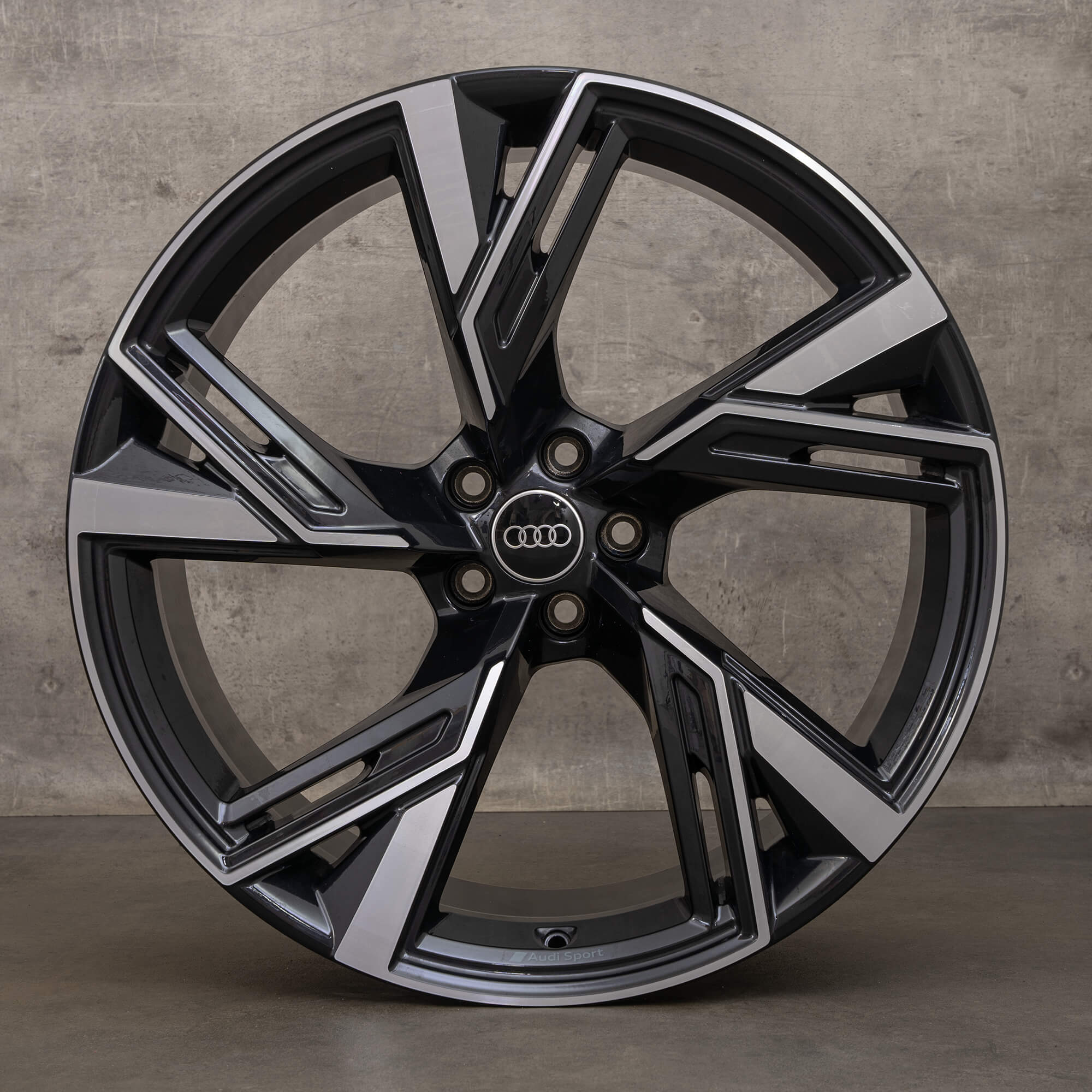 OEM Audi RS6 RS7 C8 22 inch rims 4K0601025BL trapezoid black high gloss