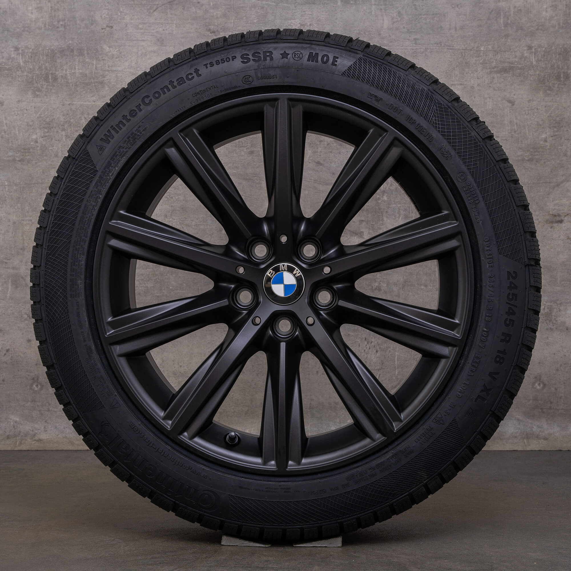 OEM BMW 5 Series winter wheels 18 inch G30 G31 rims styling 684 6874441 black matt