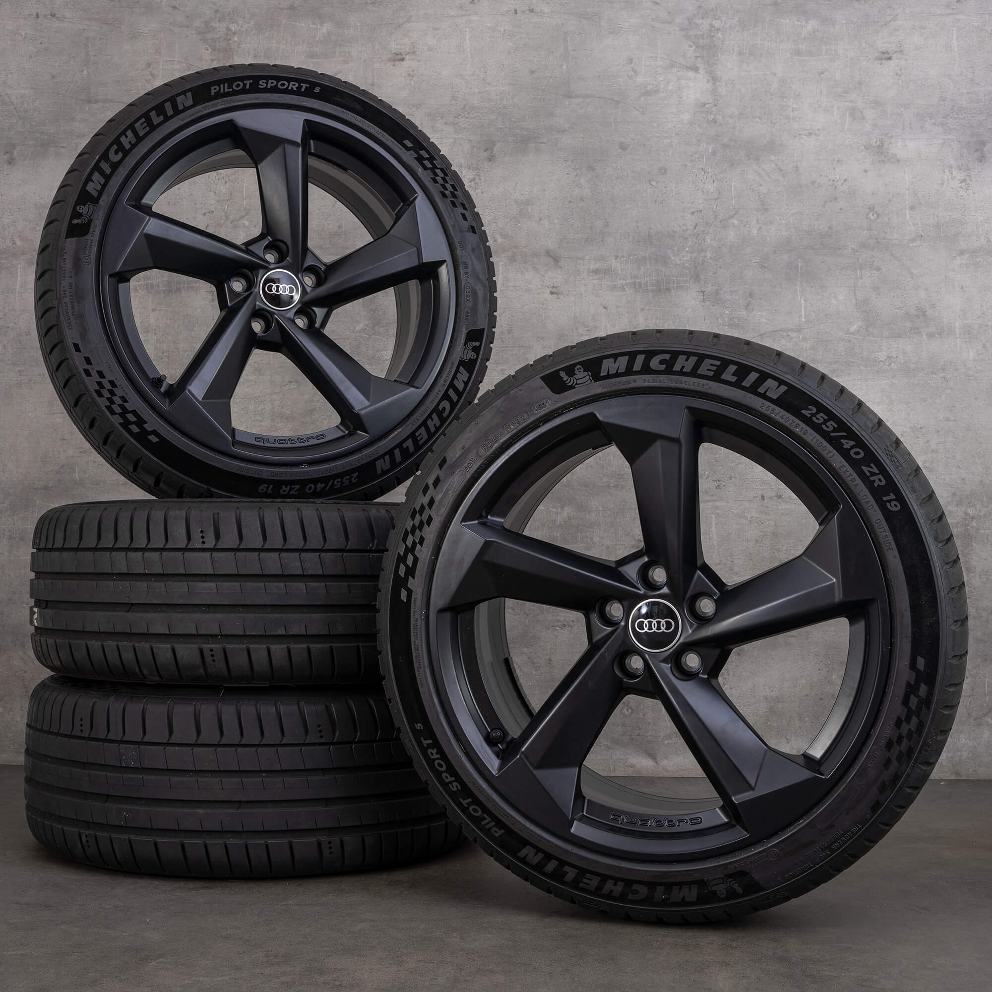 OEM Audi A5 S5 F5 19 inch winter tires rims Rotor 8W0601025CE black
