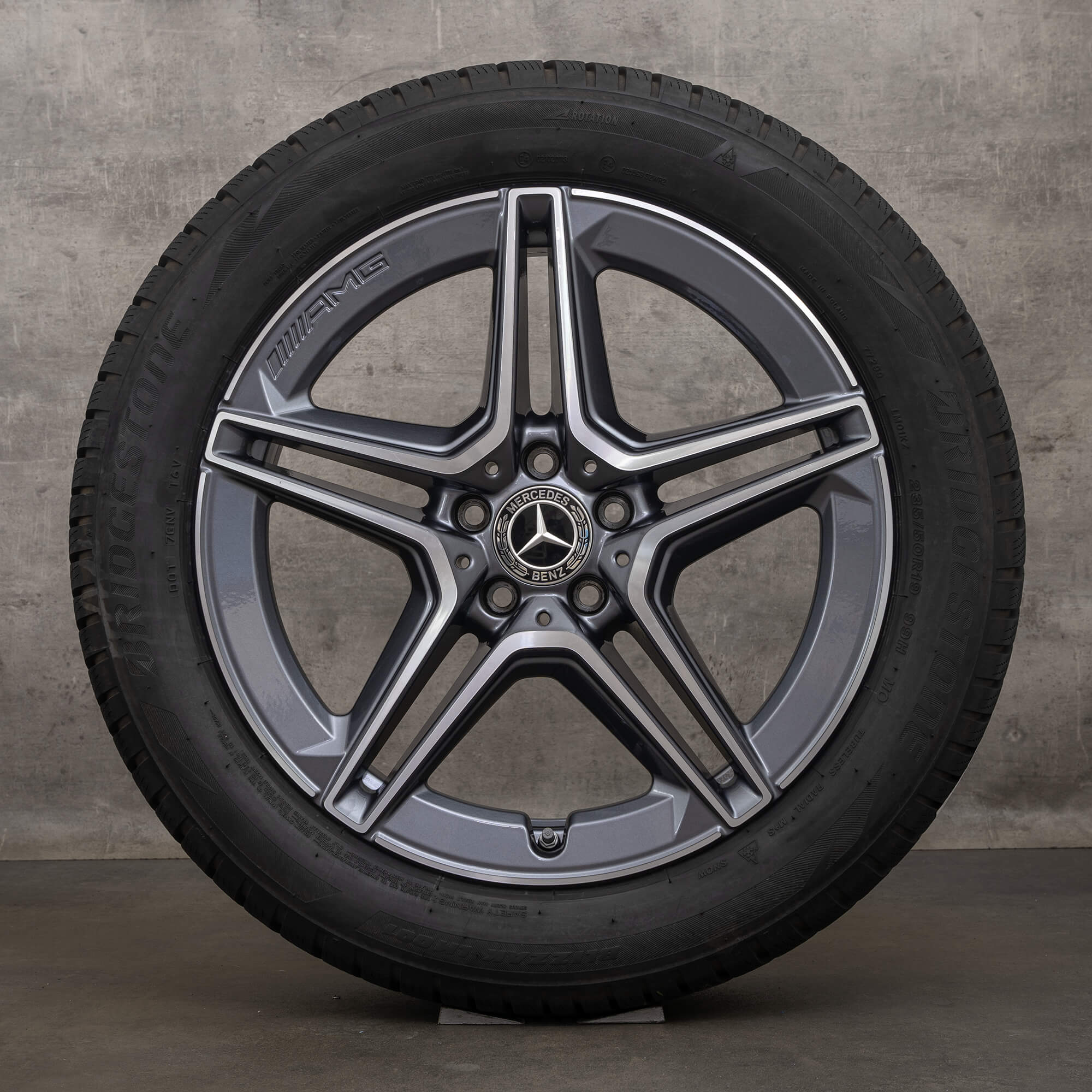 OEM AMG Mercedes GLA H247 GLB X247 19 inch winter tires rims A2474011500 himalaya grey high-sheen