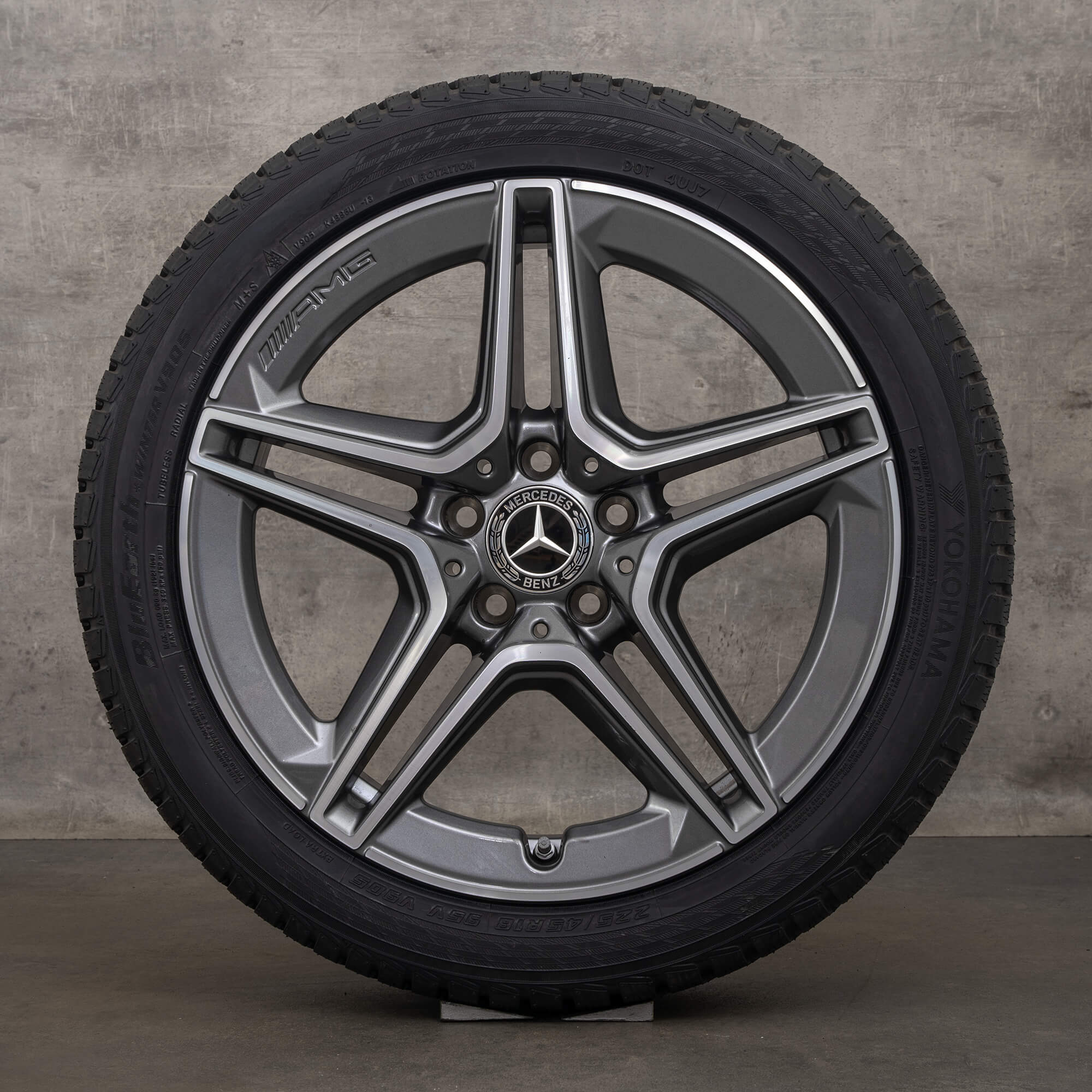 Originele AMG Mercedes Benz C Klasse C43 velgen 18 inch W205 S205 C205 A205 winterbanden A2054019900 A2054019600