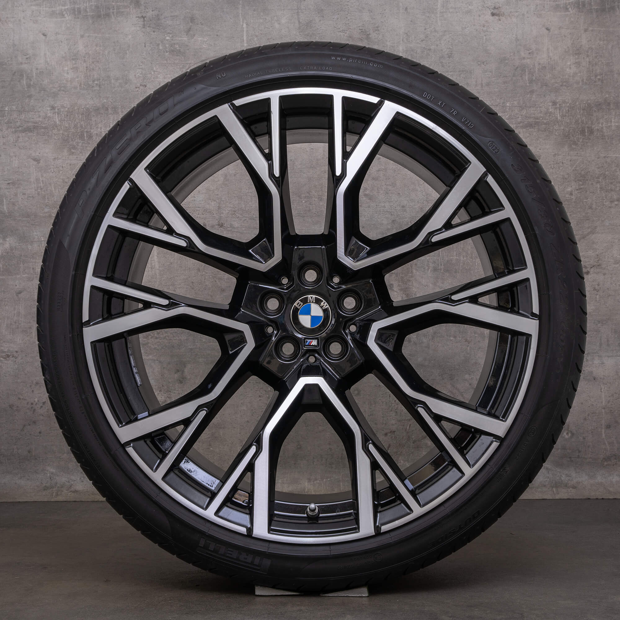 Jantes originais BMW X5M X6M de 21 polegadas F95 F96 jantes verão estilo 809 M 8090796 8090717 preto brilhante torneado