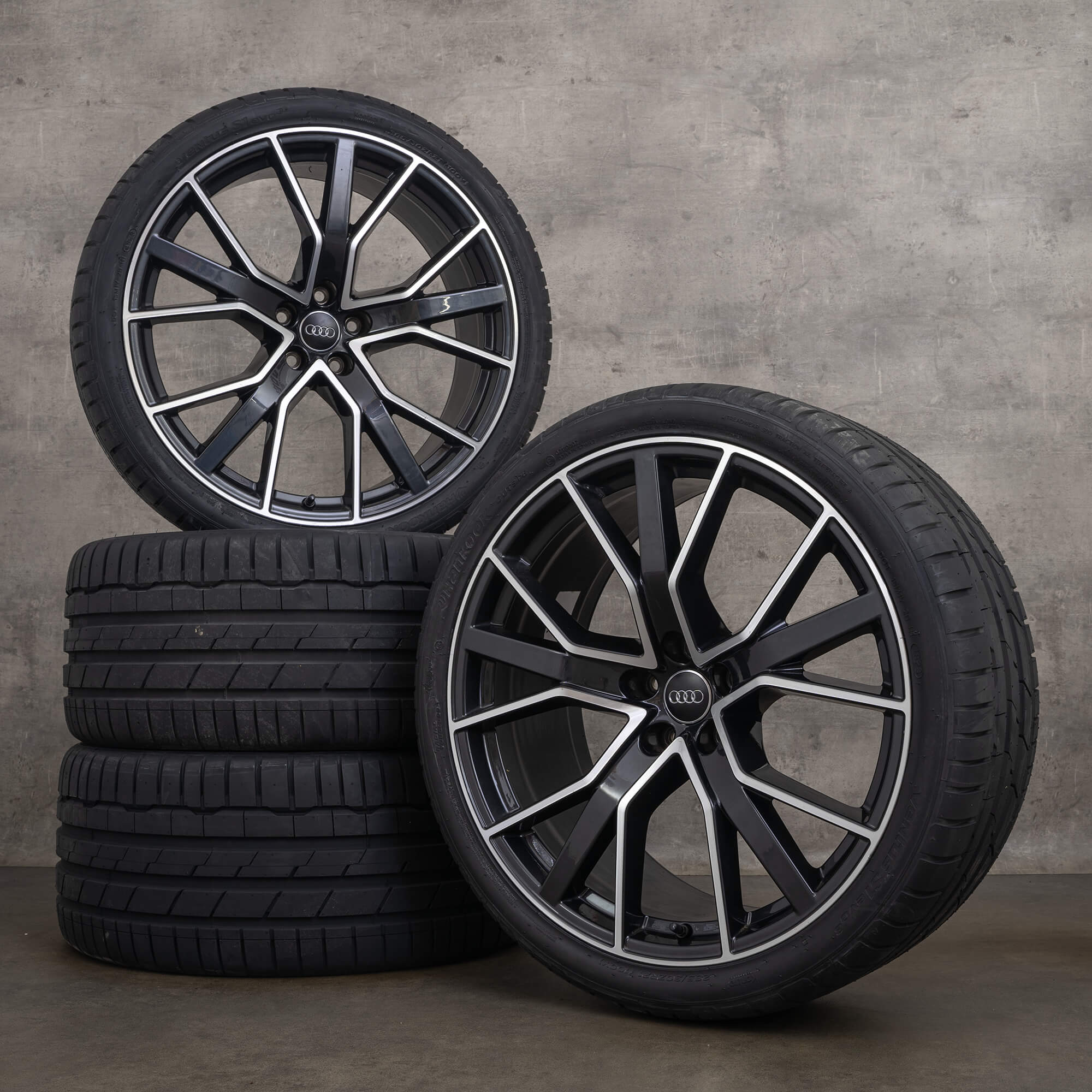 OEM Audi RS6 rims 21 inch 4G C7 summer tires 4G0601025CL Performance anthracite high-sheen