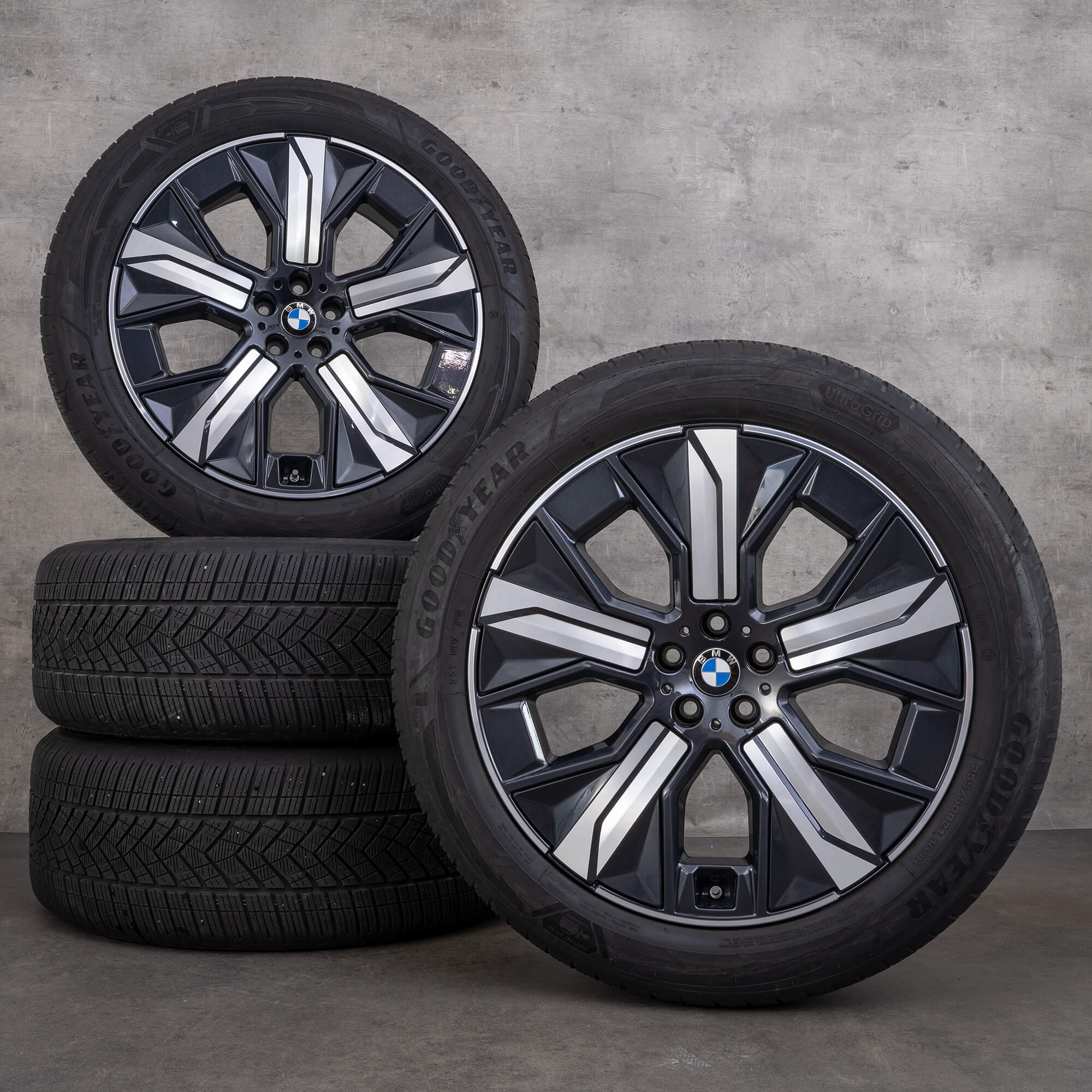 BMW 21 inch rims iX i20 winter tires wheels styling 1012 aerodynamics