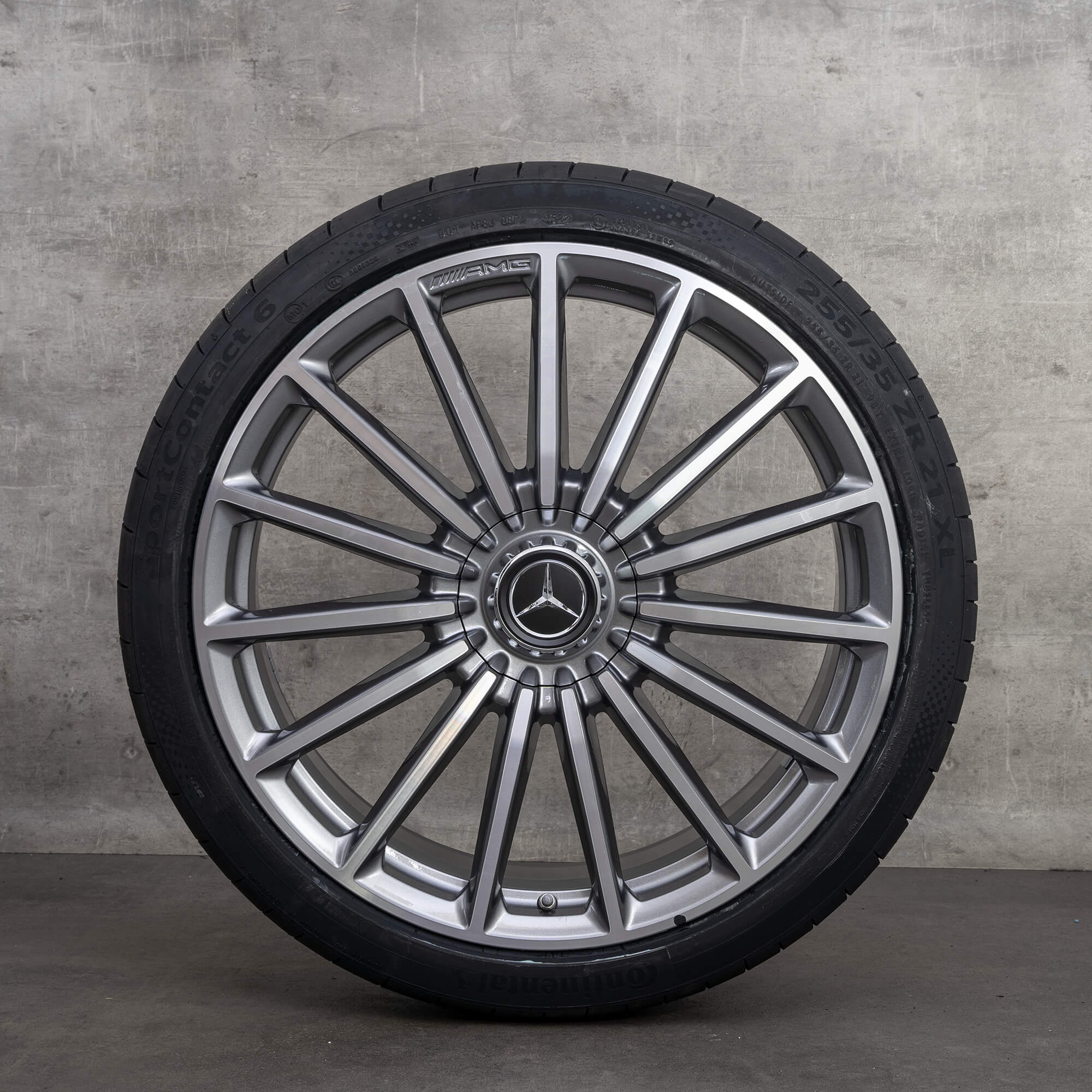 OEM AMG Mercedes Benz GLA35 45 X247 H247 21 inch rims summer tires A2474012200 himalaya grey high-sheen NEW