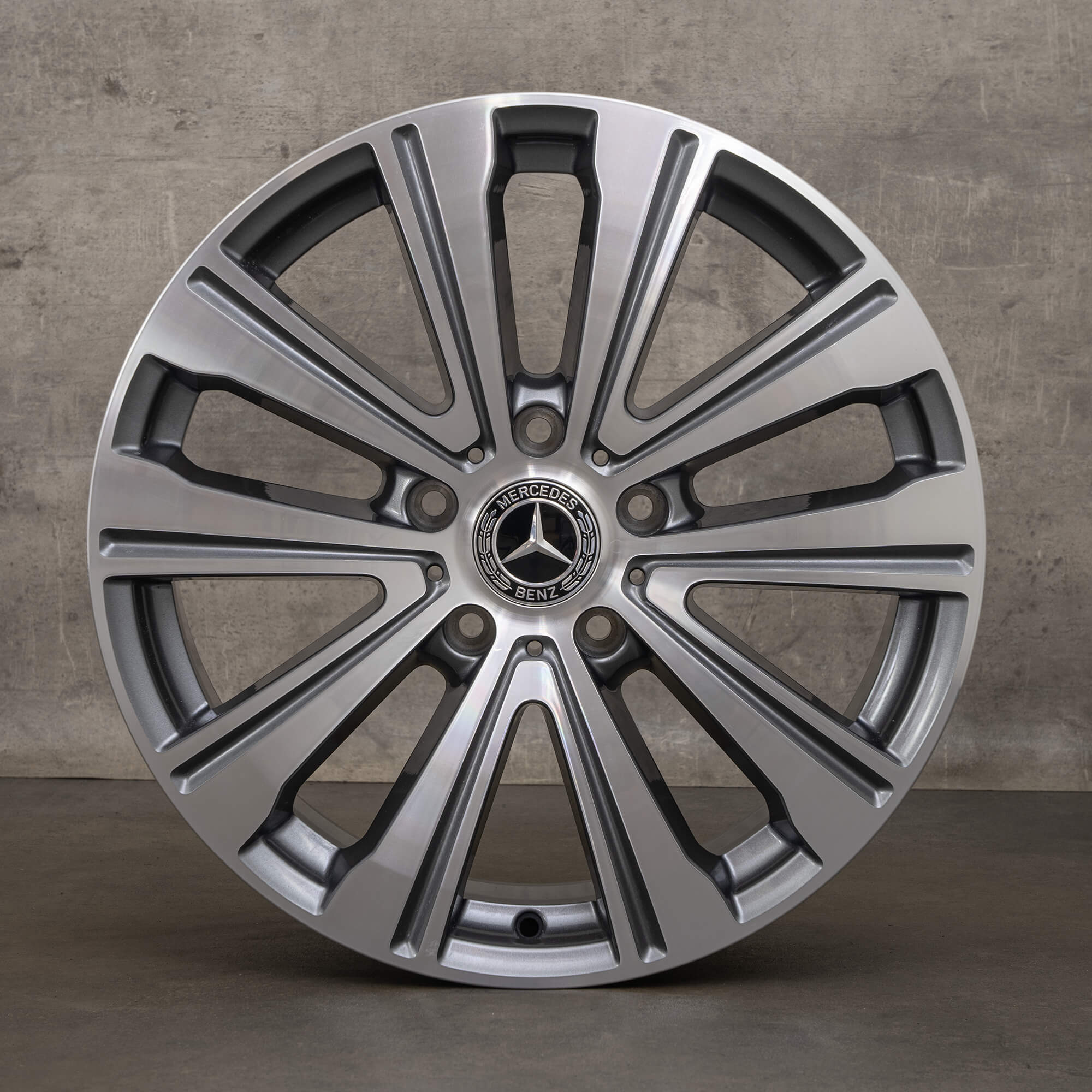 Jante originale Mercedes Benz Clasa G 19 inch W463A G500 A4634011100 gri himalaya lucios înalt