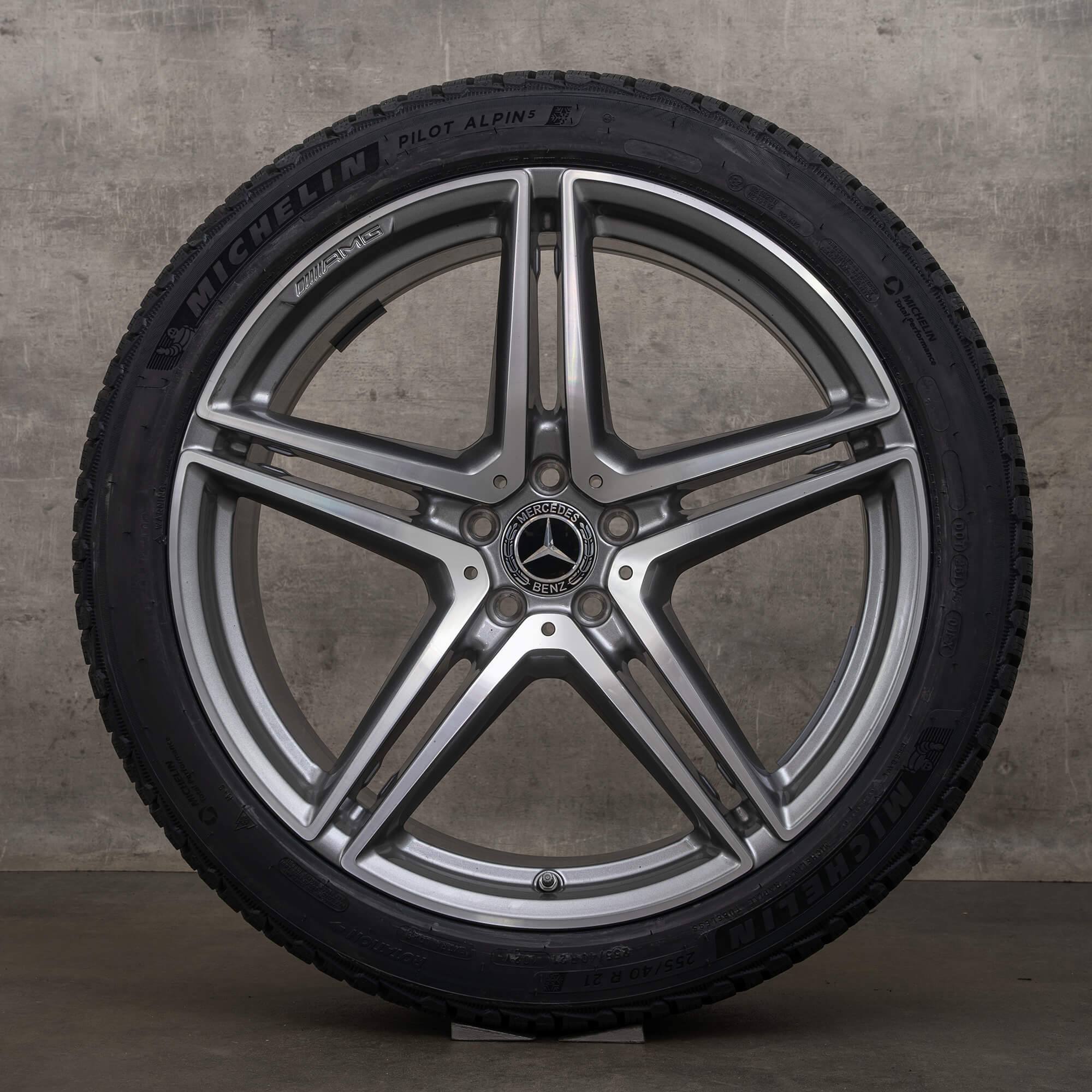 OEM Mercedes Benz S-Class AMG winter wheels 21 inch S 63 W223 rims A2234012100 A2234012200 himalaya grey high-sheen NEW