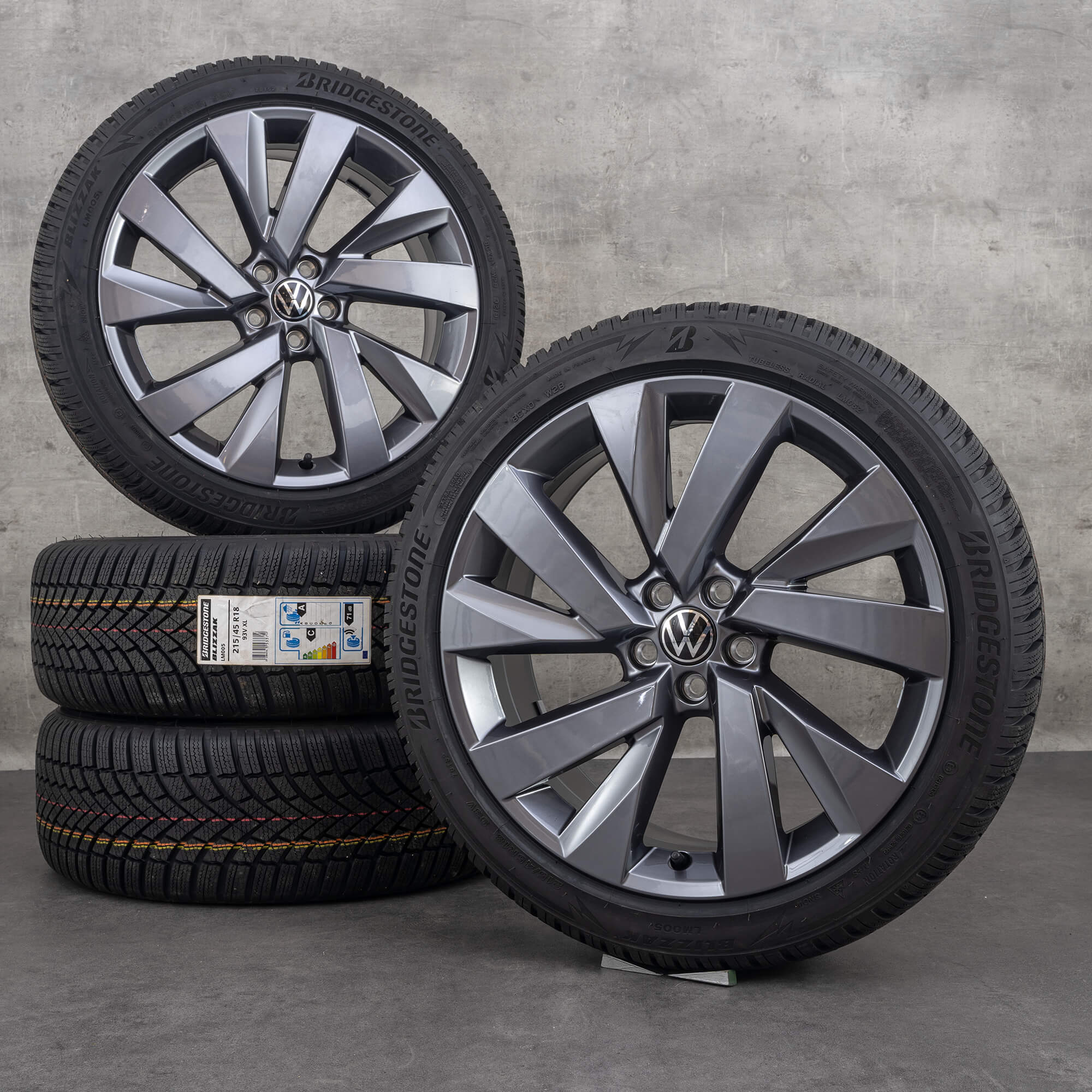 VW jantes de 18 polegadas T-Cross C1 2G Funchal pneus inverno rodas 2GM601025L