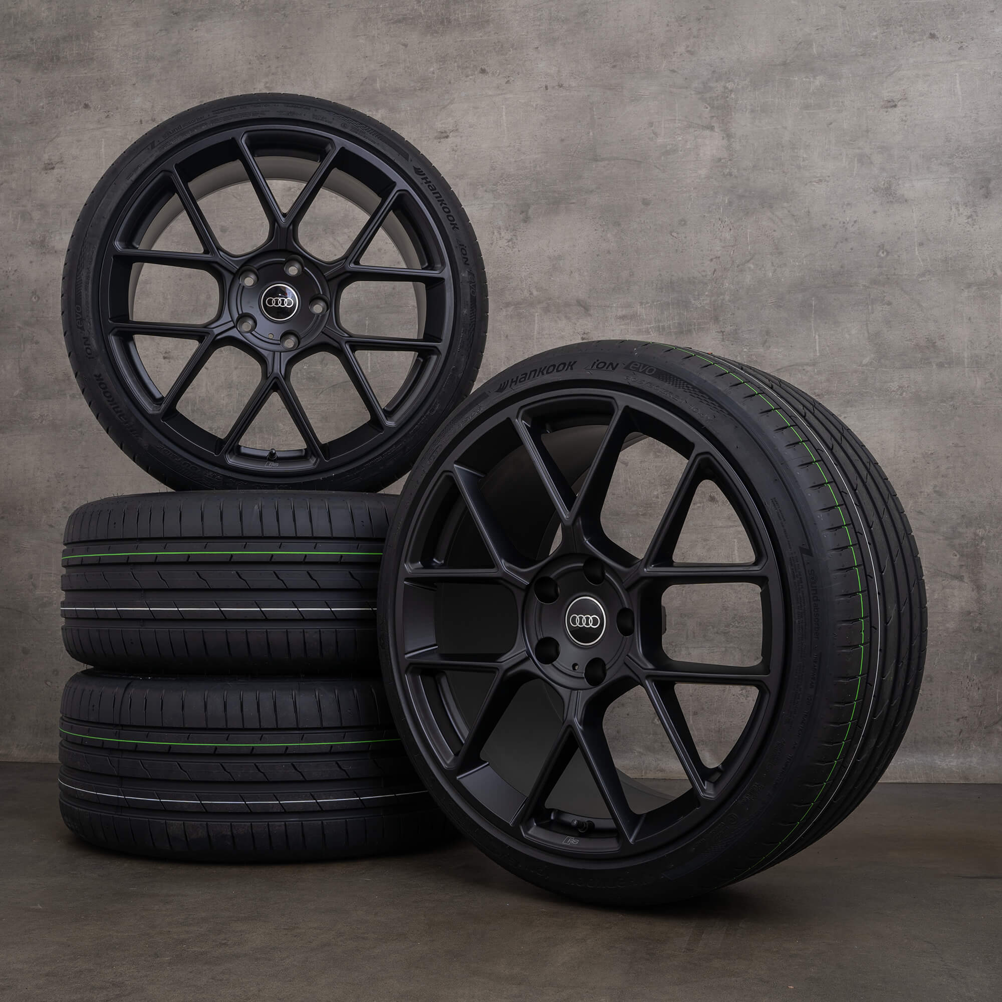 Originele AUDI e tron velgen 21 inch GT RS zomerwielen 4J3601025CJ 4J3601025DC zwart mat NIEUW