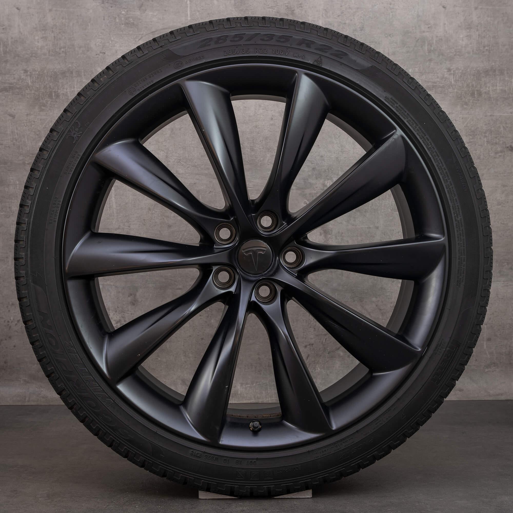 Tesla 22-tommers Model X felger vinterdekk komplette vinterhjul alloysfelger