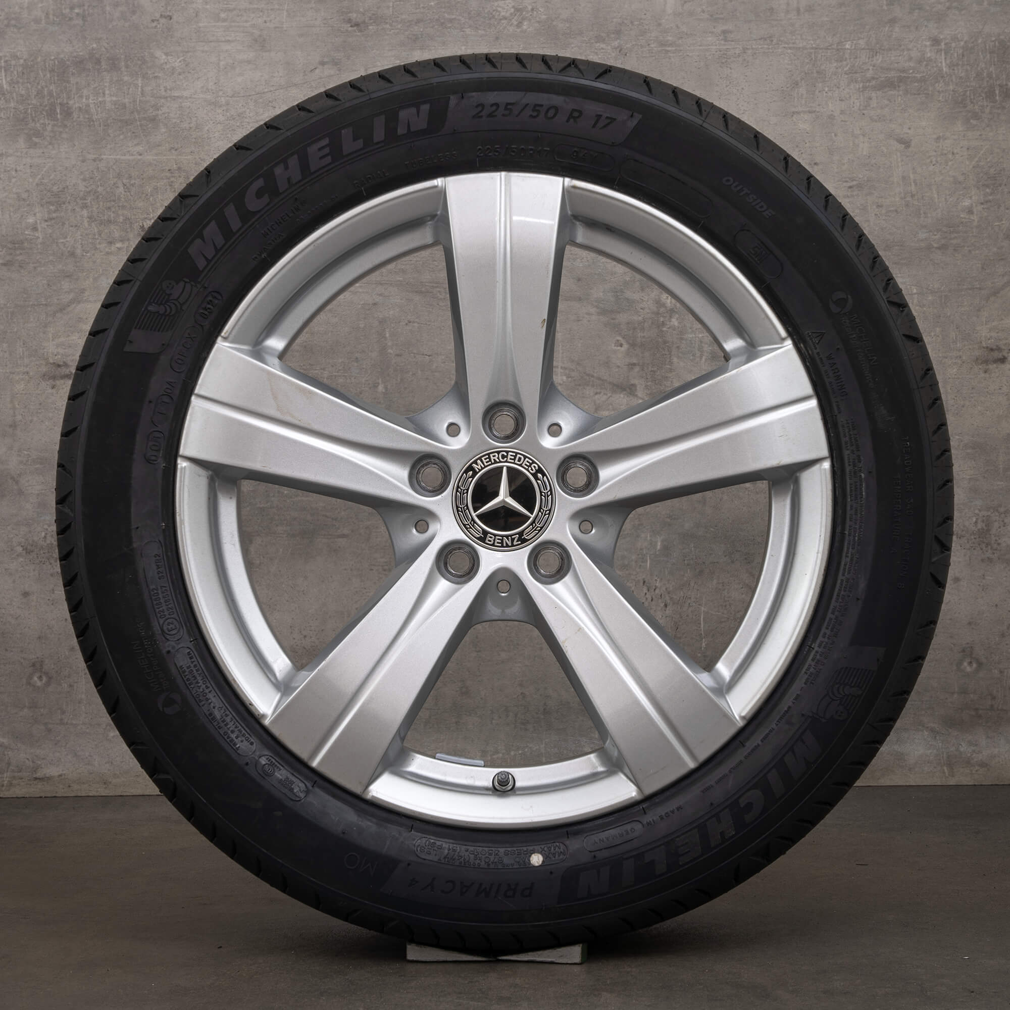 Jante originale Mercedes Benz Clasa C 17 inch W206 S206 roți de vară A2064017200 argintiu