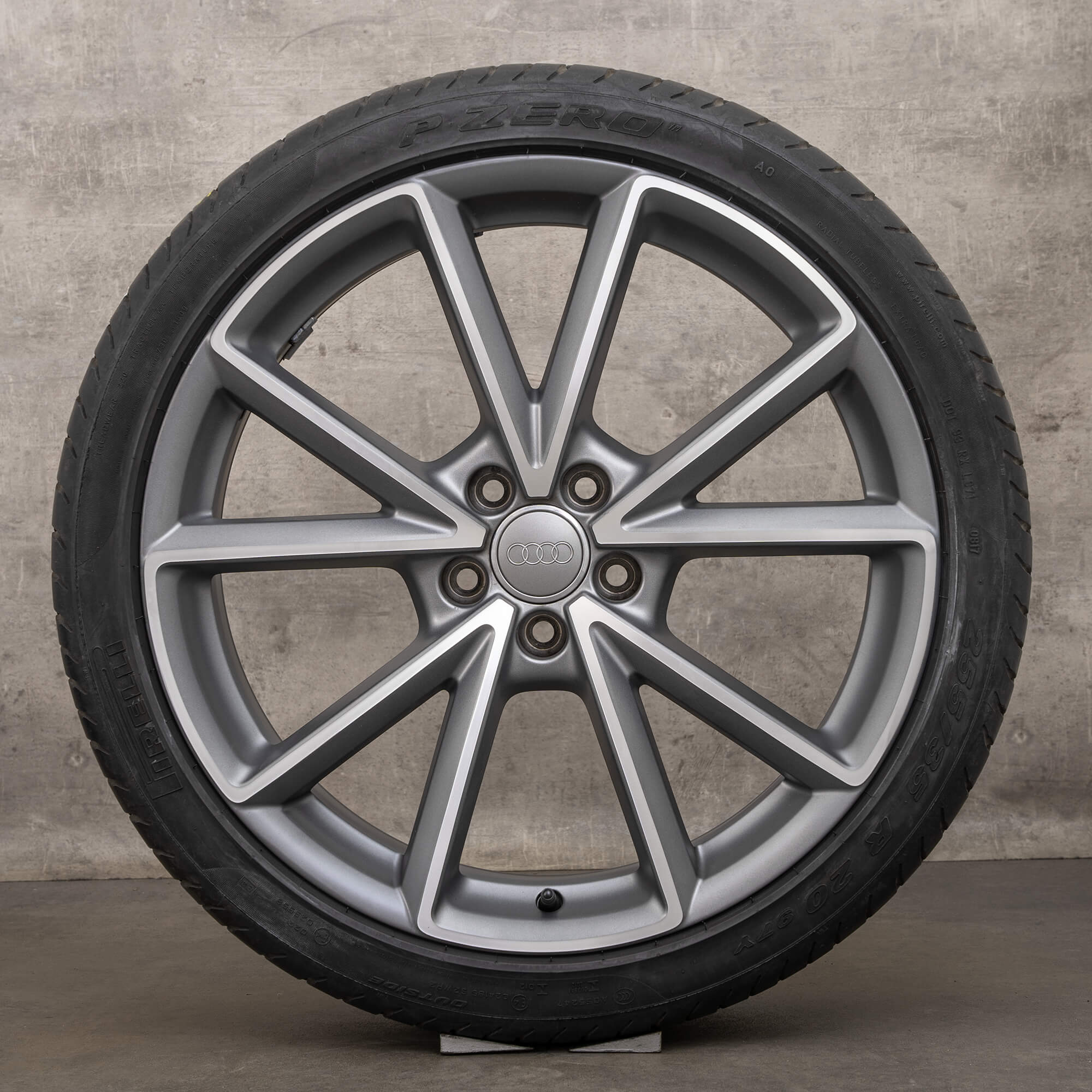 Jante originale Audi Q3 RSQ3 8U 20 inch anvelope de vara 8U0601025AK titan mat