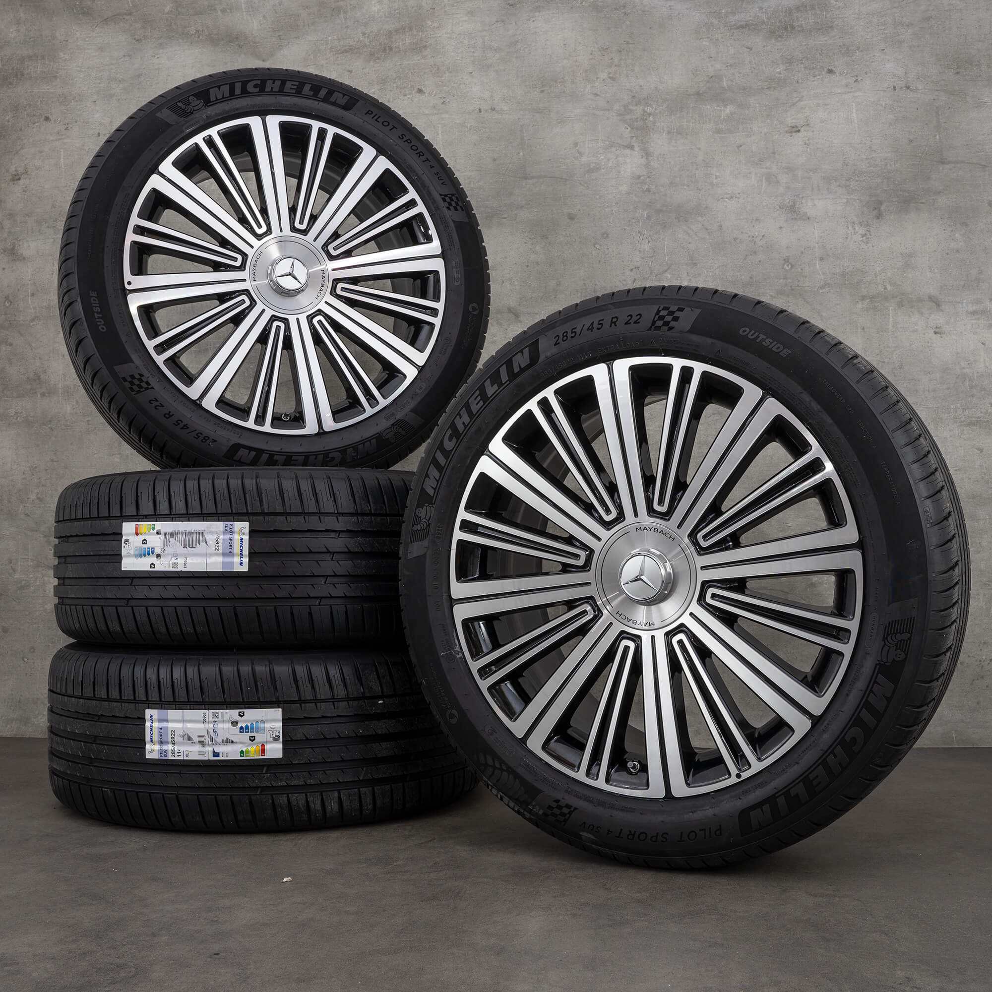 Maybach 22 tommers felger GLS 600 X167 alloysfelger sommerdekk sommerhjul