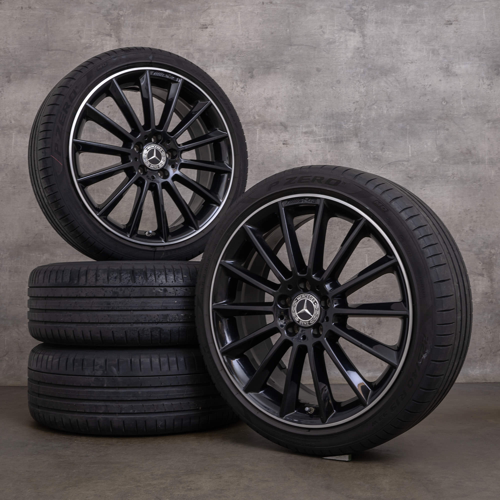 Originele Mercedes A B Klasse CLA wielen 19 inch W177 V177 W247 C118 X118 zomerwielen A1774011600 zwart glanzend gedraaid