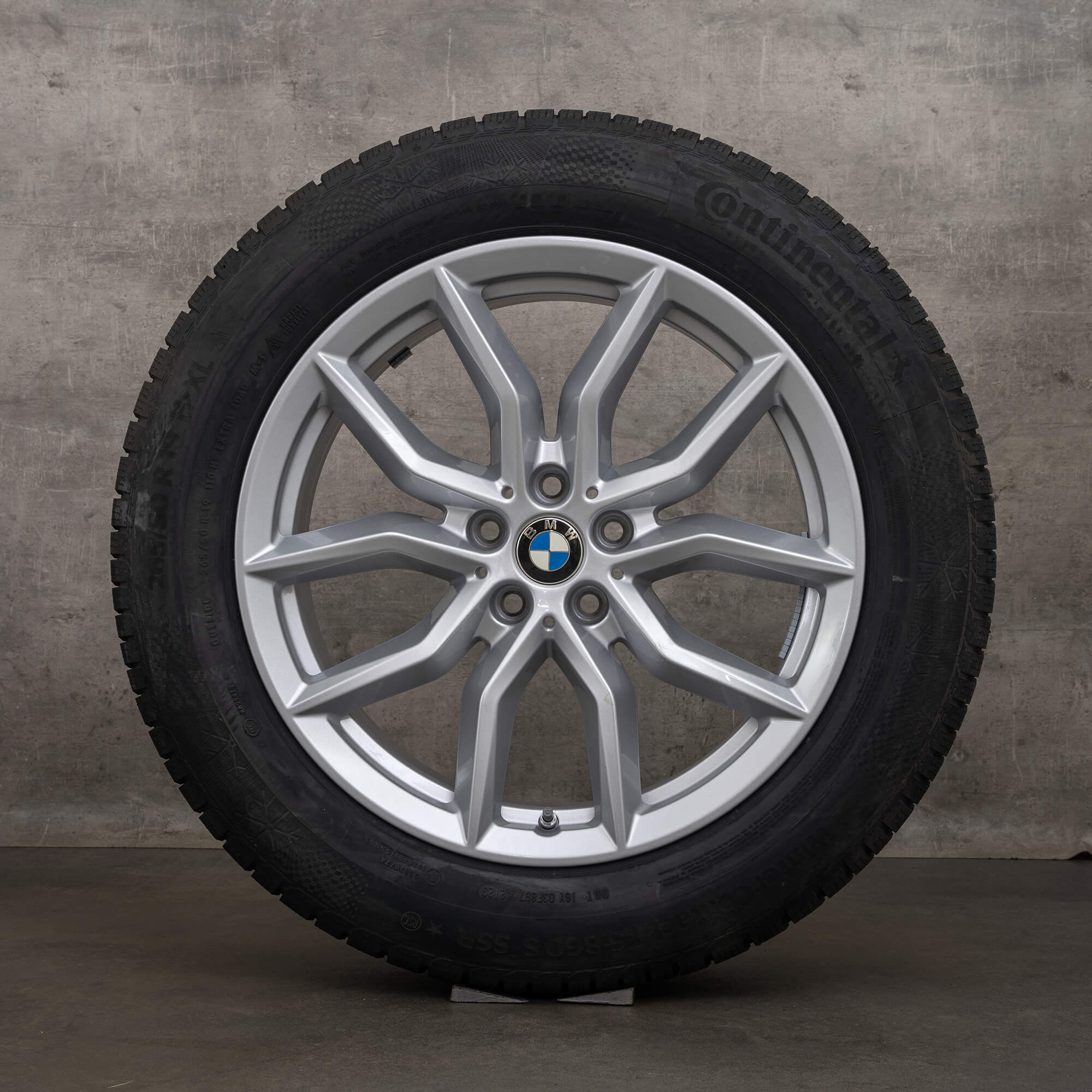 Jante originale BMW X5 X6 iarna 19 inch G05 G06 stil 734 6880685 argintiu NOU