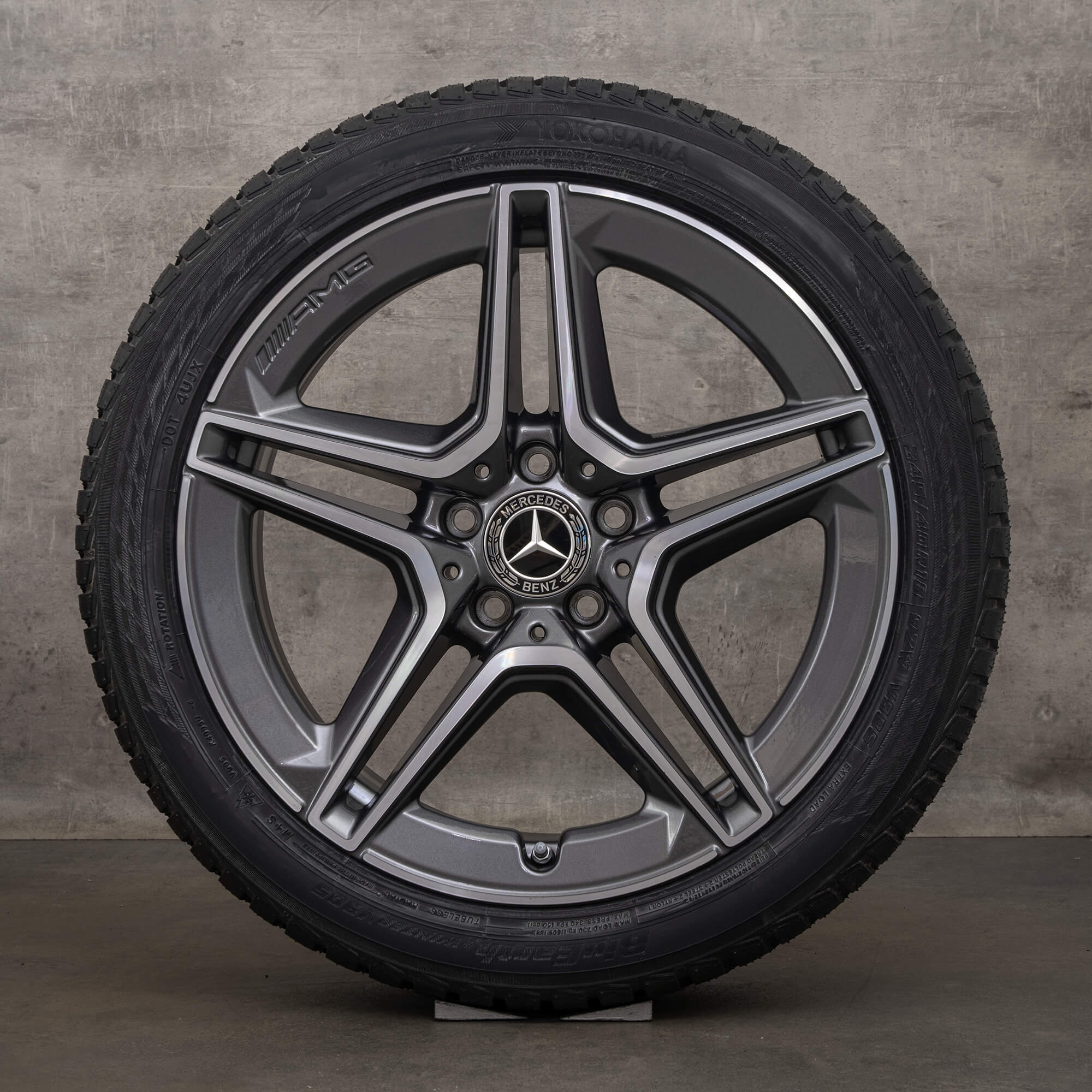 Jante originale AMG Mercedes Benz Clasa C C43 18 inch W205 S205 C205 A205 Anvelope de iarnă A2054019900 A2054019600