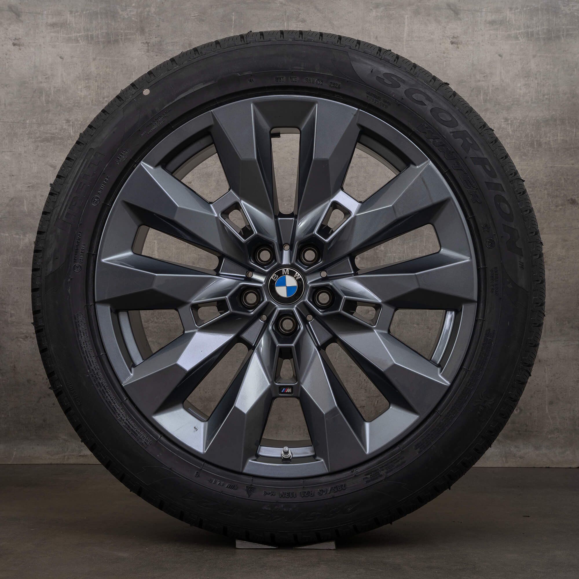 Originale BMW XM vinterhjul 21 tommer G09 felger styling 917 M 6856012 gunmetal grå