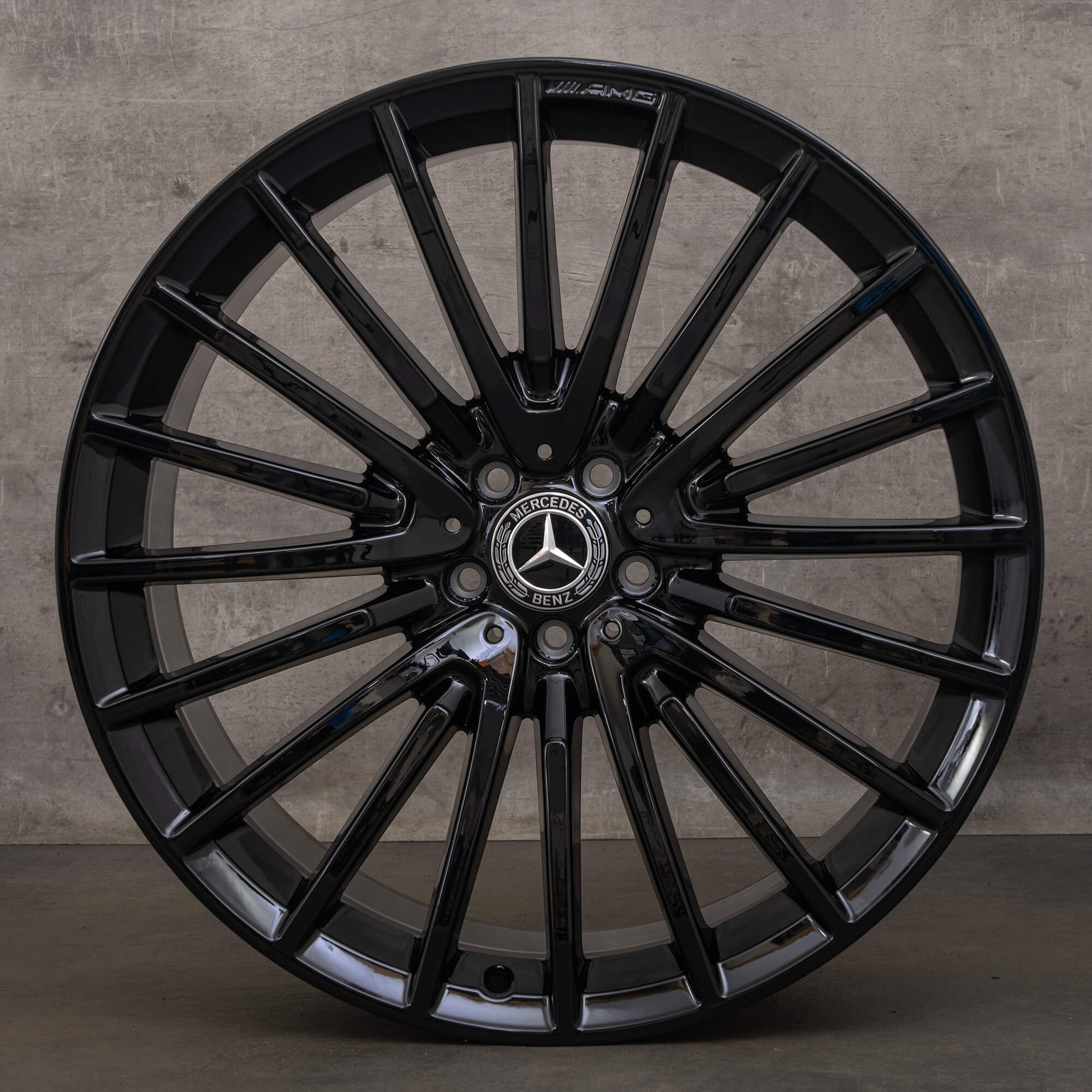 OEM AMG Mercedes Benz GLS 63 rims 22 inch X166 A1664013300 black high gloss