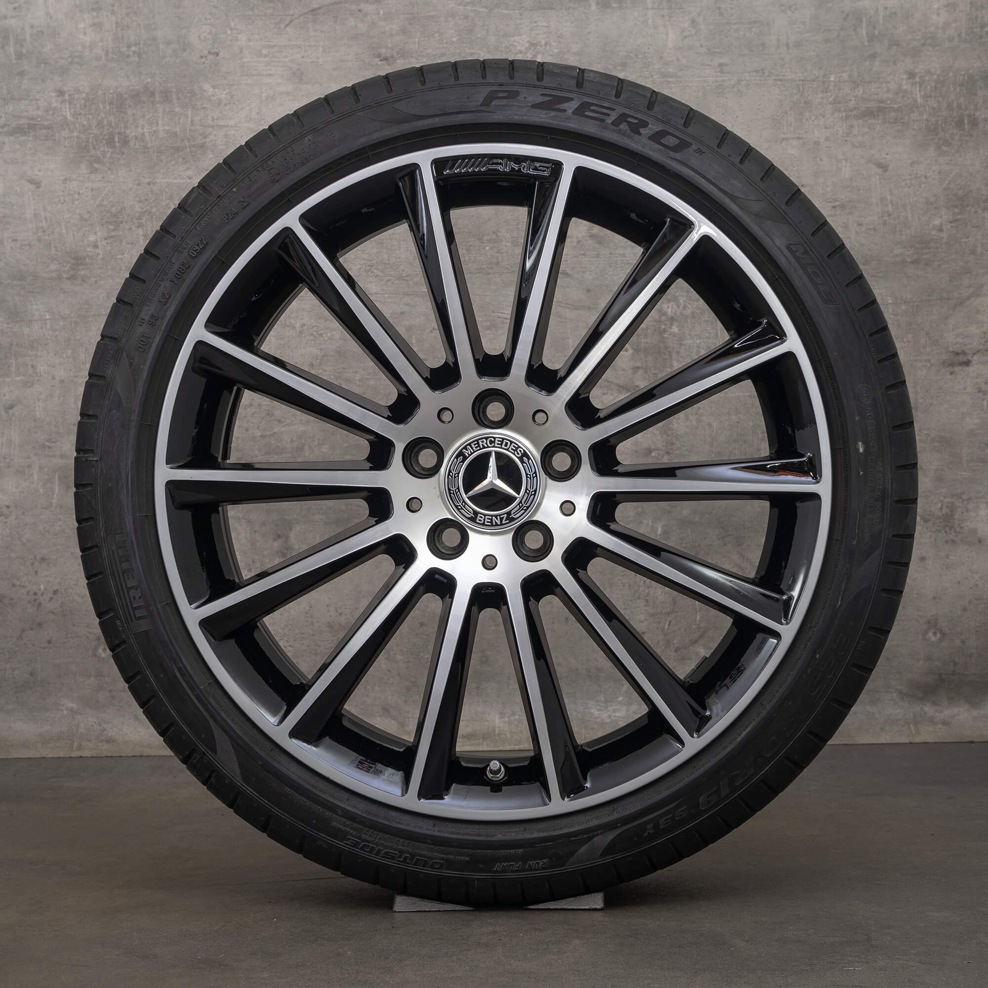 OEM AMG Mercedes Benz C-Class W205 S205 C205 A205 19 inch rims winter tires A2054011300 A2054011400