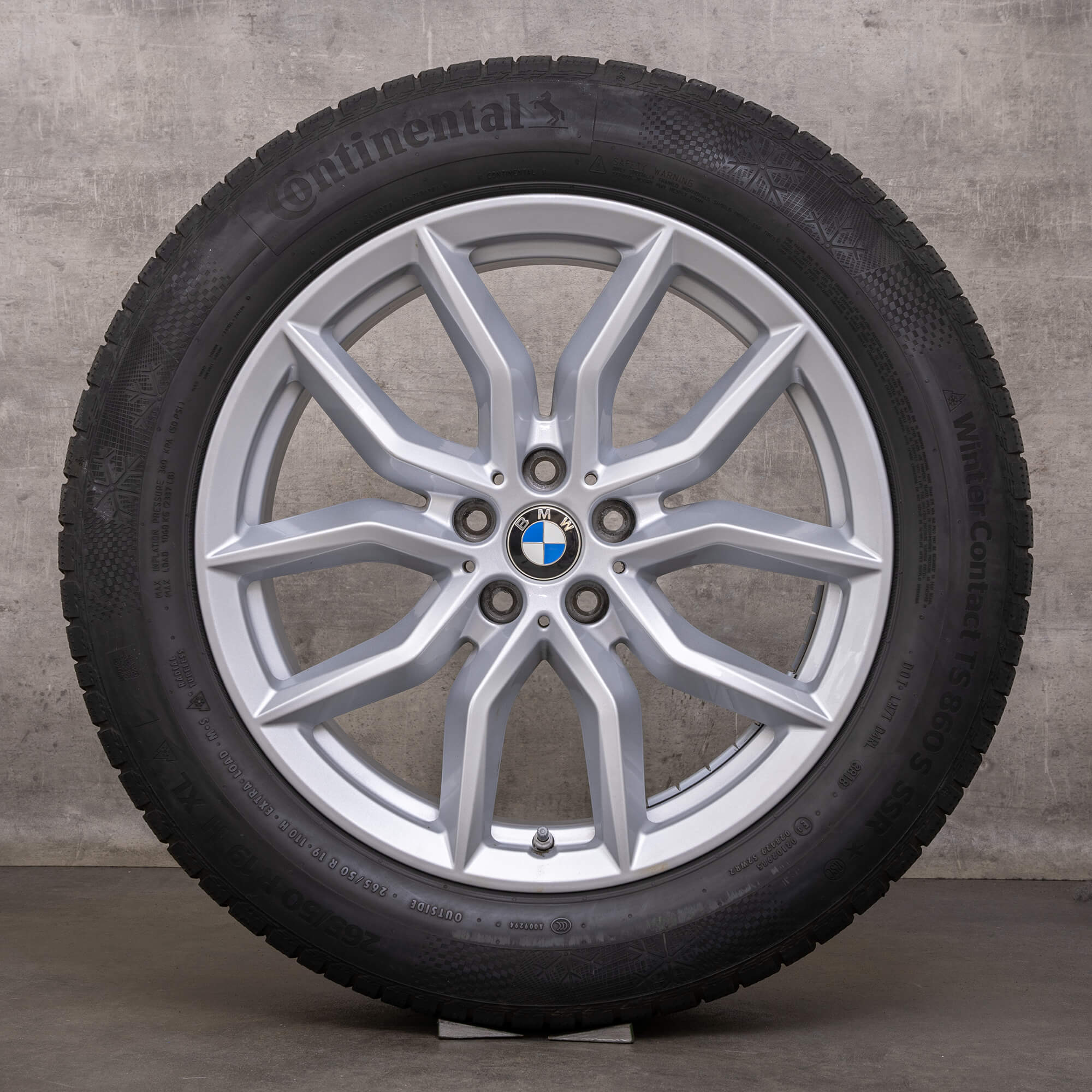 Jantes de inverno originais BMW X5 X6 19 polegadas G05 G06 jantes estilo 734 6880685 prata