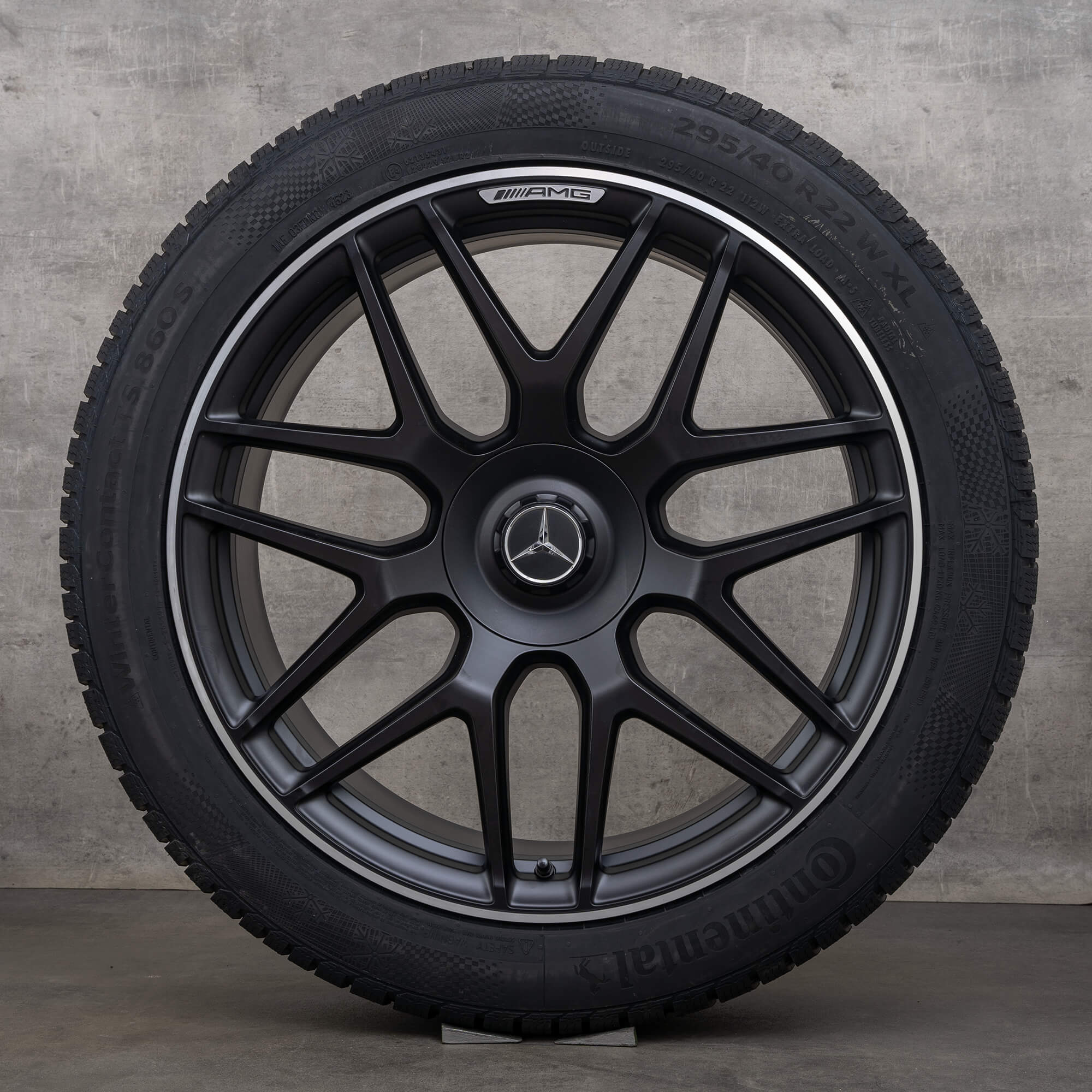 Jante de iarnă originale Mercedes Benz Clasa G AMG 22 inch W463A 63 jante A4634012000 negru lucios NOU