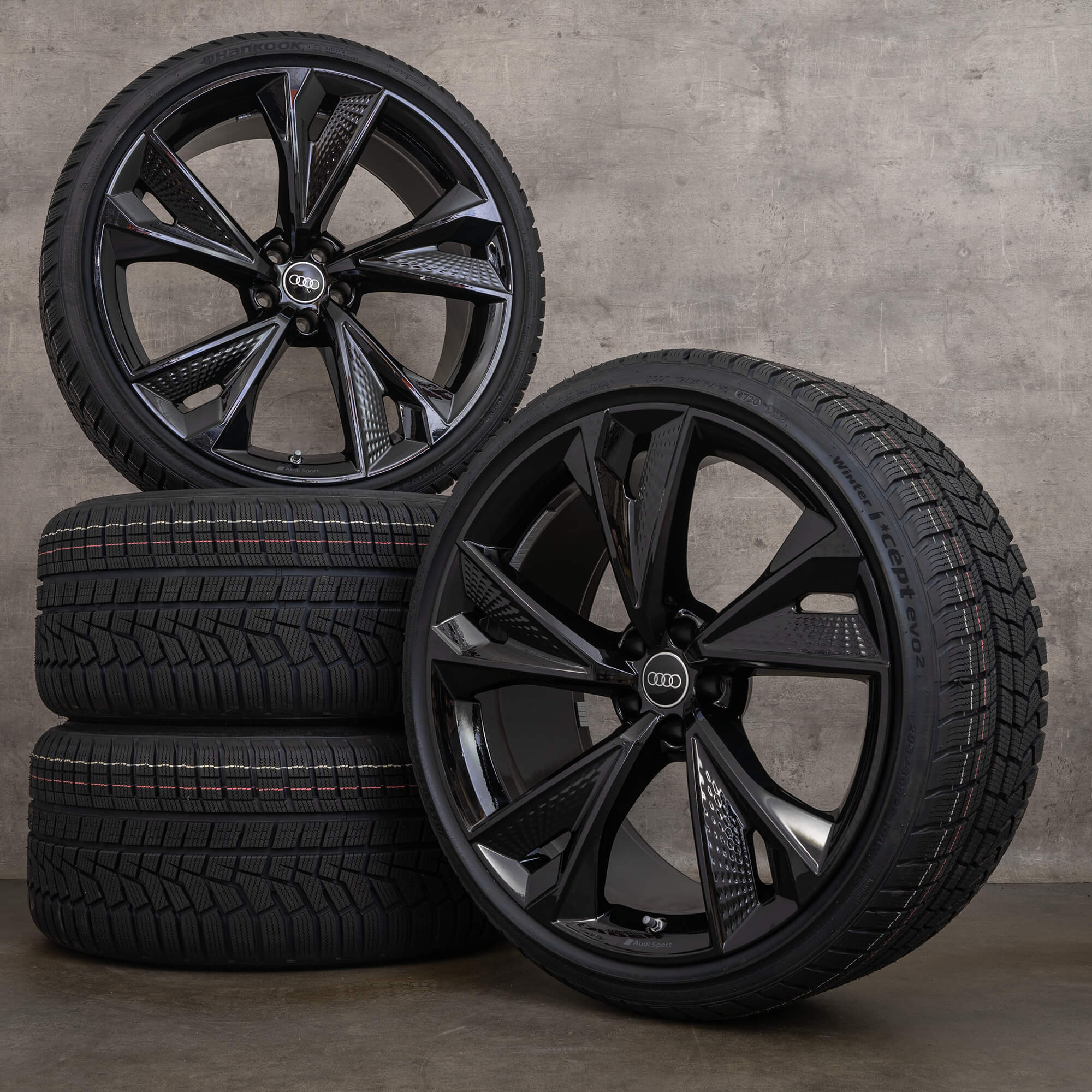 Jantes de pneus verão originais Audi RS6 RS7 4K C8 4K0601025DG trapézio preto