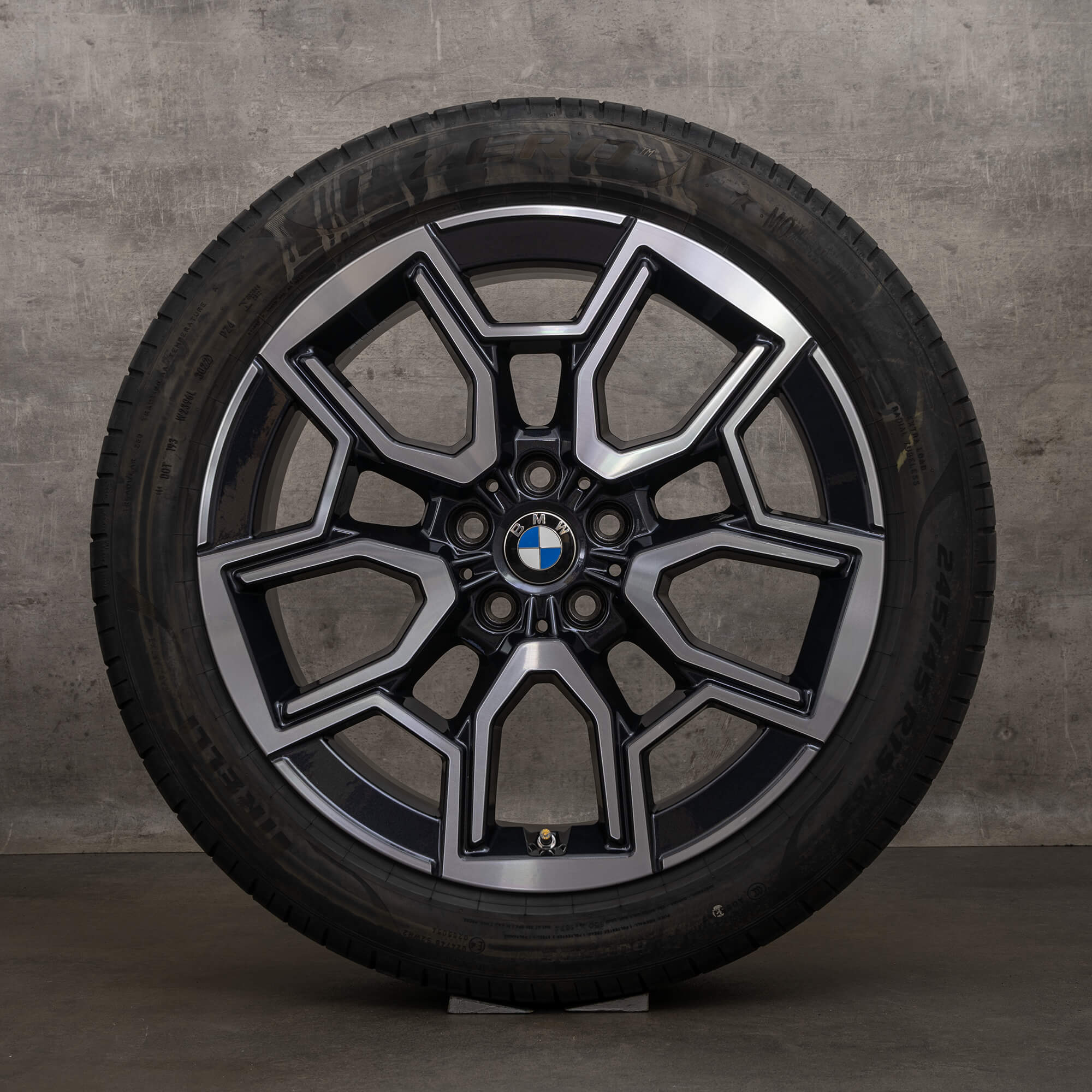 OEM BMW X1 iX1 X2 summer wheels 19 inch U10 U11 rims Styling 867 6898041 midnight grey high gloss