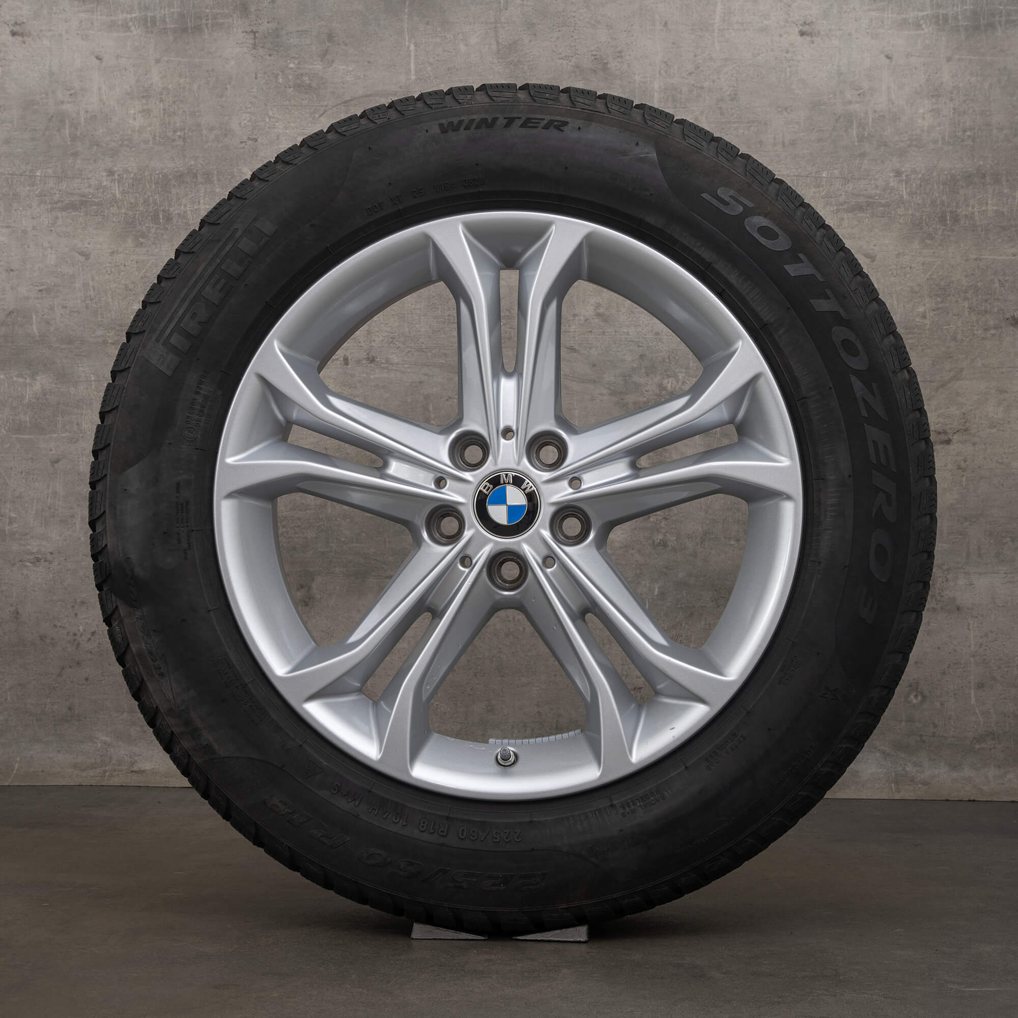 Jantes hiver d'origine BMW X3 X4 18 pouces G01 G02 style 688 6876918 argent