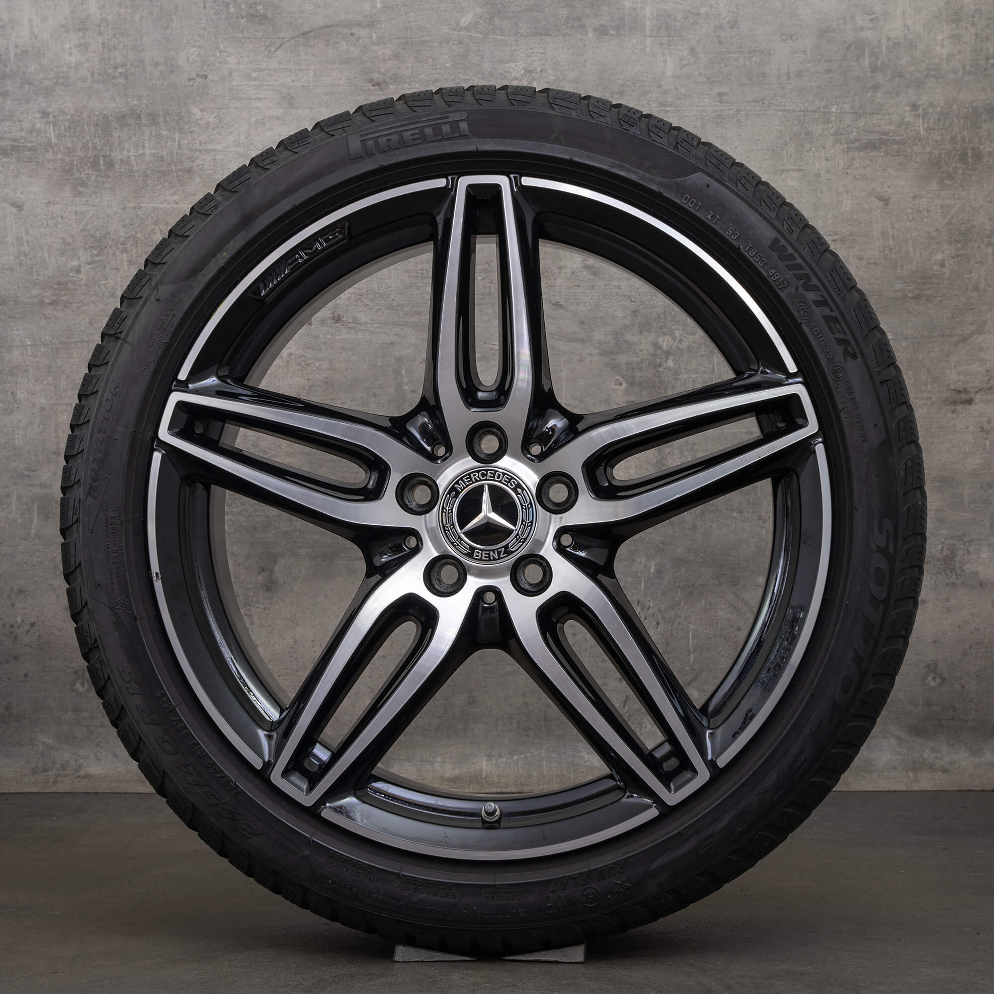 OEM Mercedes Benz E-Class AMG winter wheels 19 inch W213 S213 C238 A238 rims A2134012000 black glossy turned