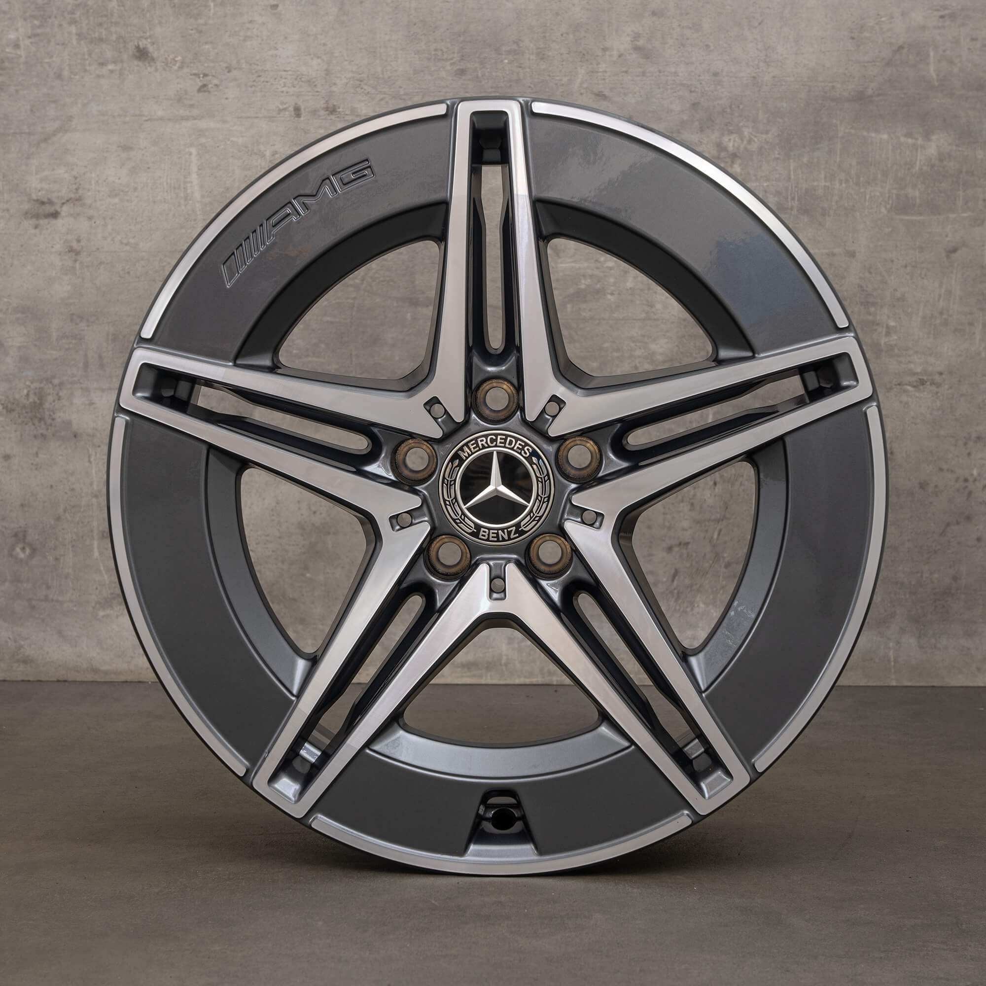 Originele AMG Mercedes C Klasse W206 S206 18 inch velgen A2064011700 A2064011800 tantaal grijze aluminium NIEUW