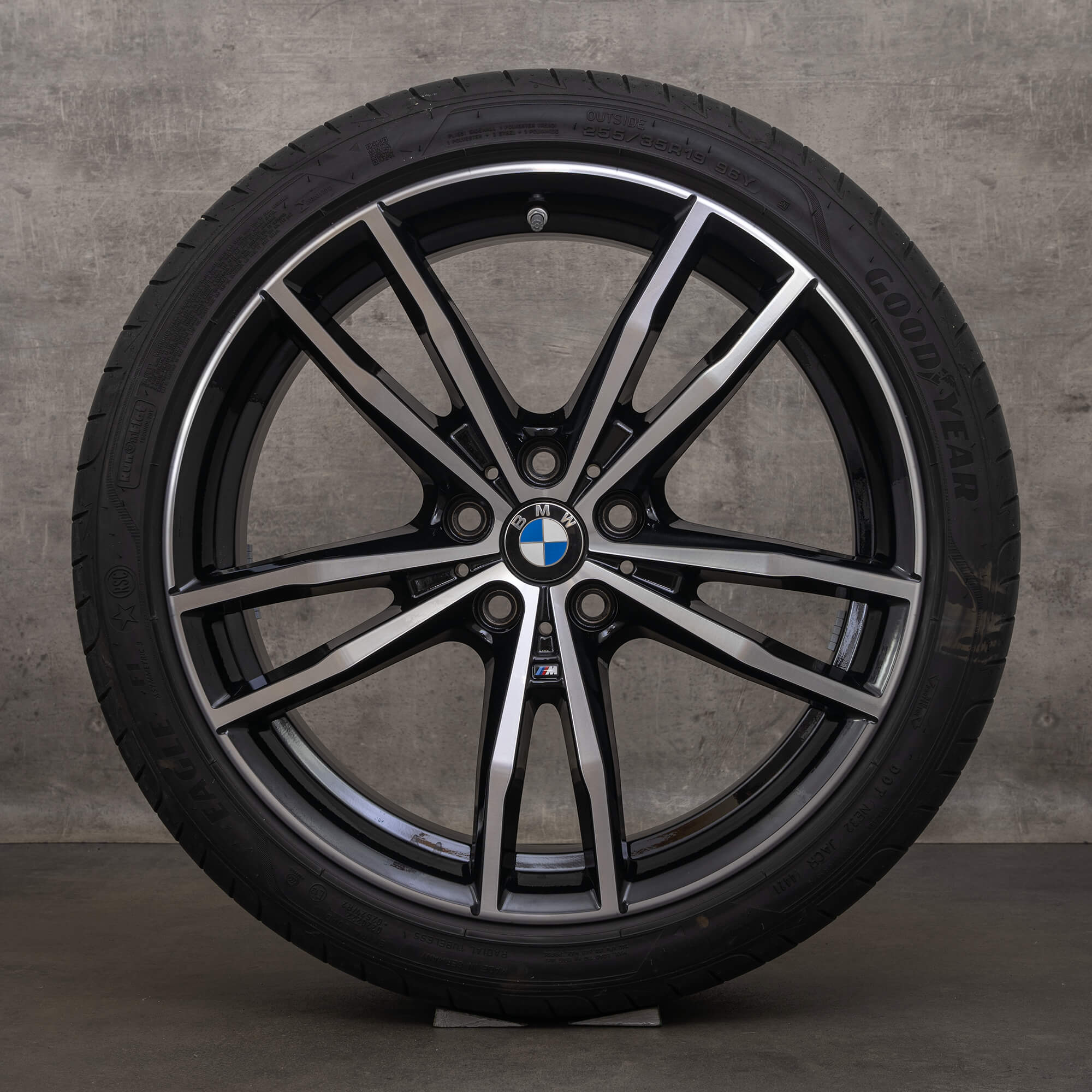 Originele BMW 2 Serie 3 4 G42 G20 G21 G22 G23 velgen 19 inch zomerbanden 791 M 8090094 8090095 zwarte hoogglans zomervelgen