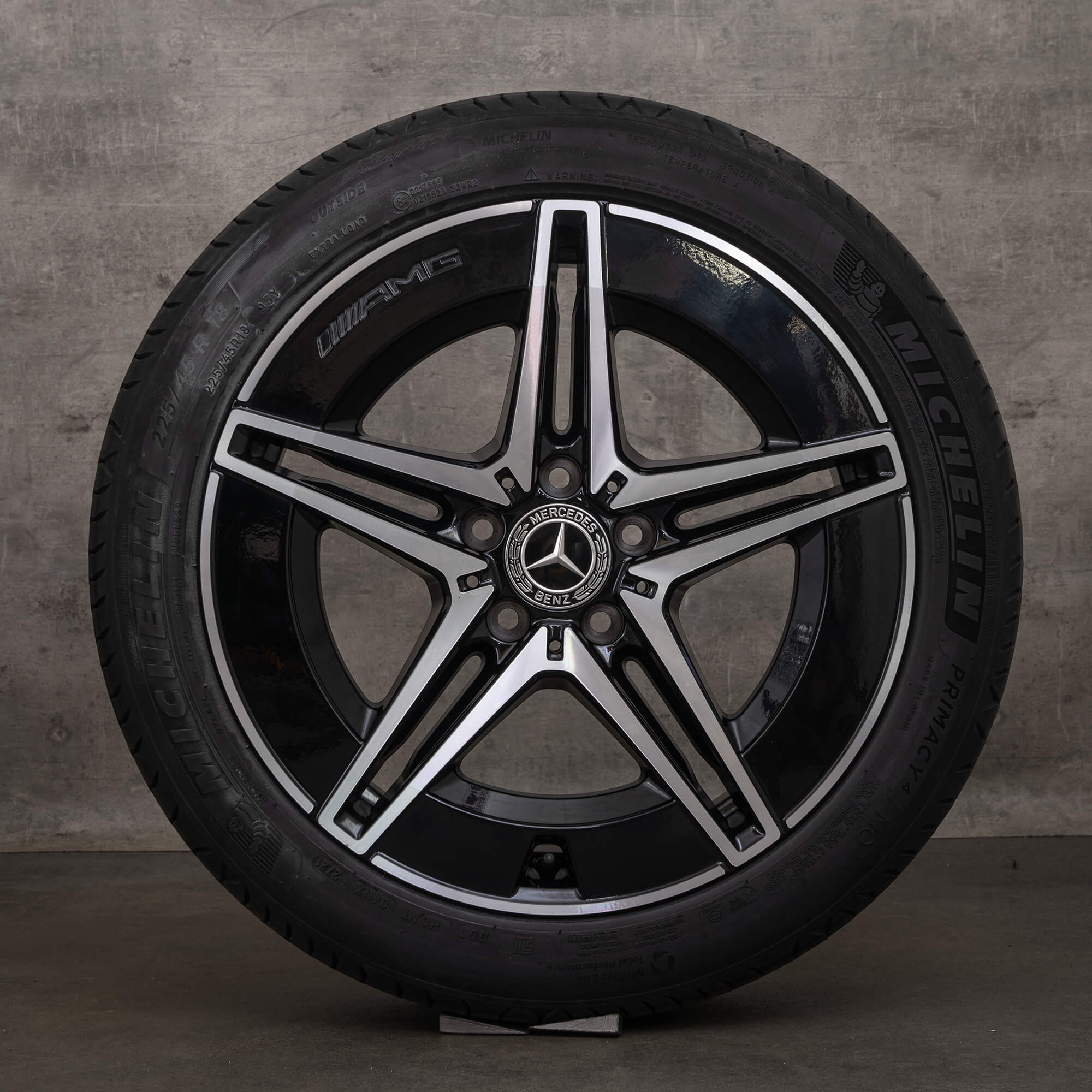 Originele Mercedes Benz C-Klasse AMG velgen 18 inch W206 S206 zomerwielen A2064011700 A2064011800 zwart hoogglans