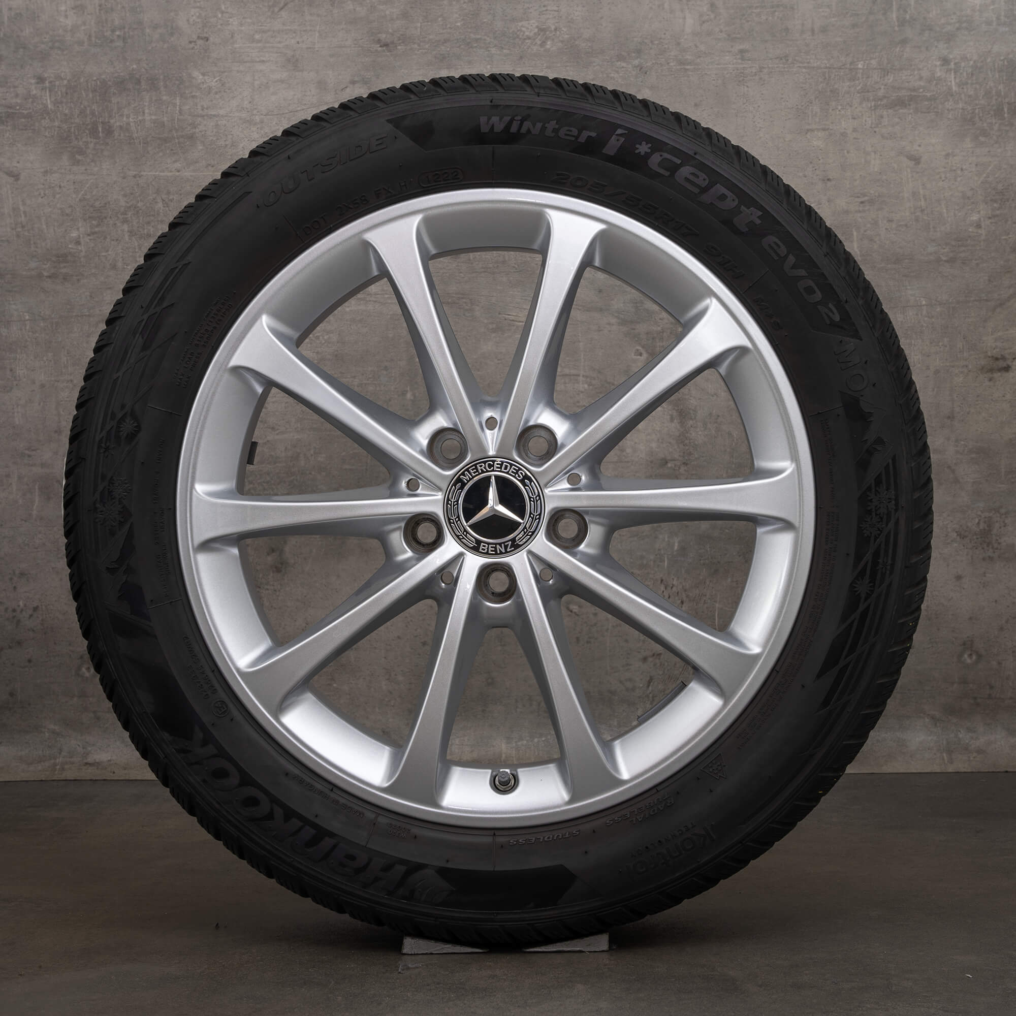 Originele Mercedes Benz AB Klasse CLA winterwielen 17 inch W177 V177 W247 C118 X118 velgen A1774010300 zilver DOT 22