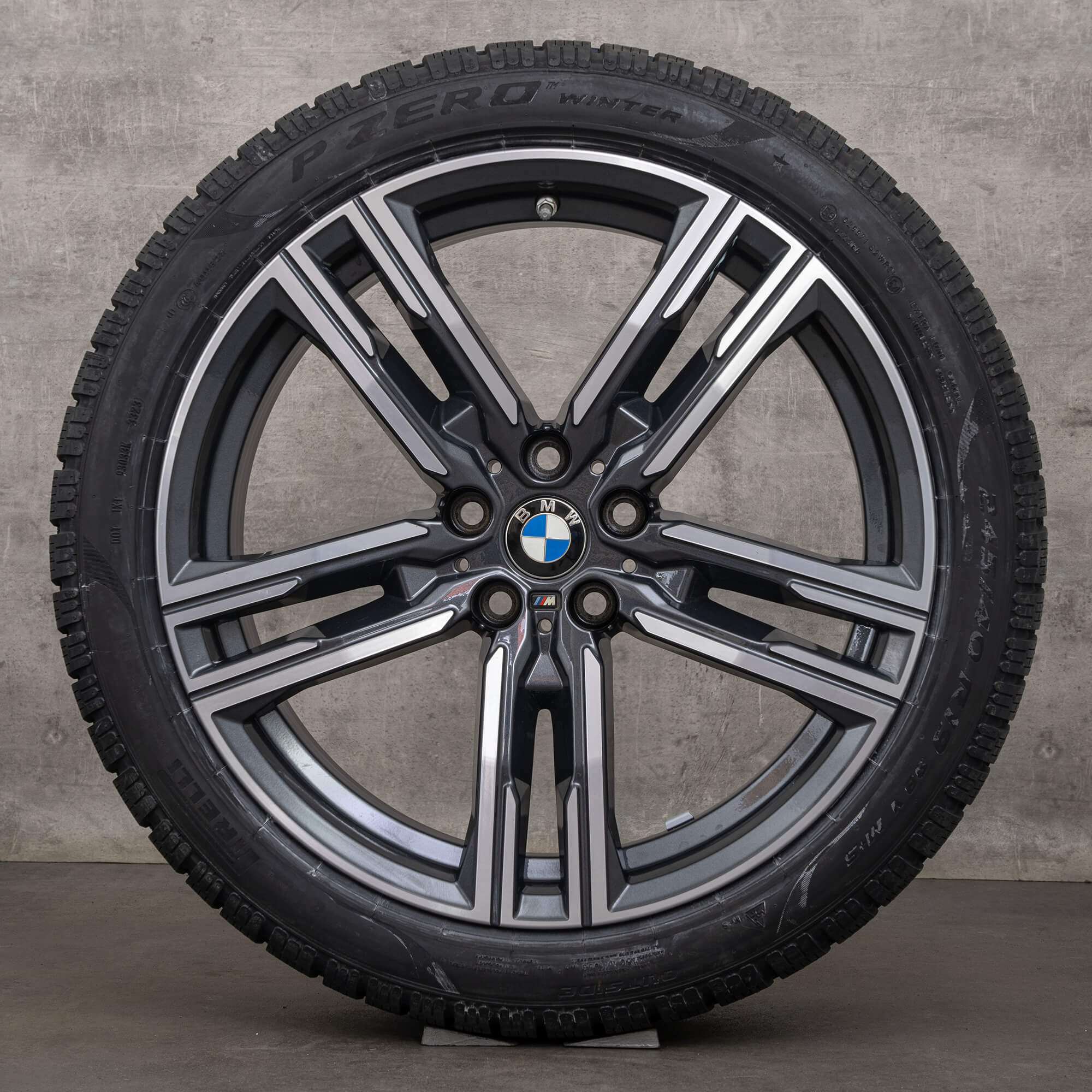 BMW Seria 8 G14 G15 G16 jante iarna 19 inch anvelope 727 M aluminiu