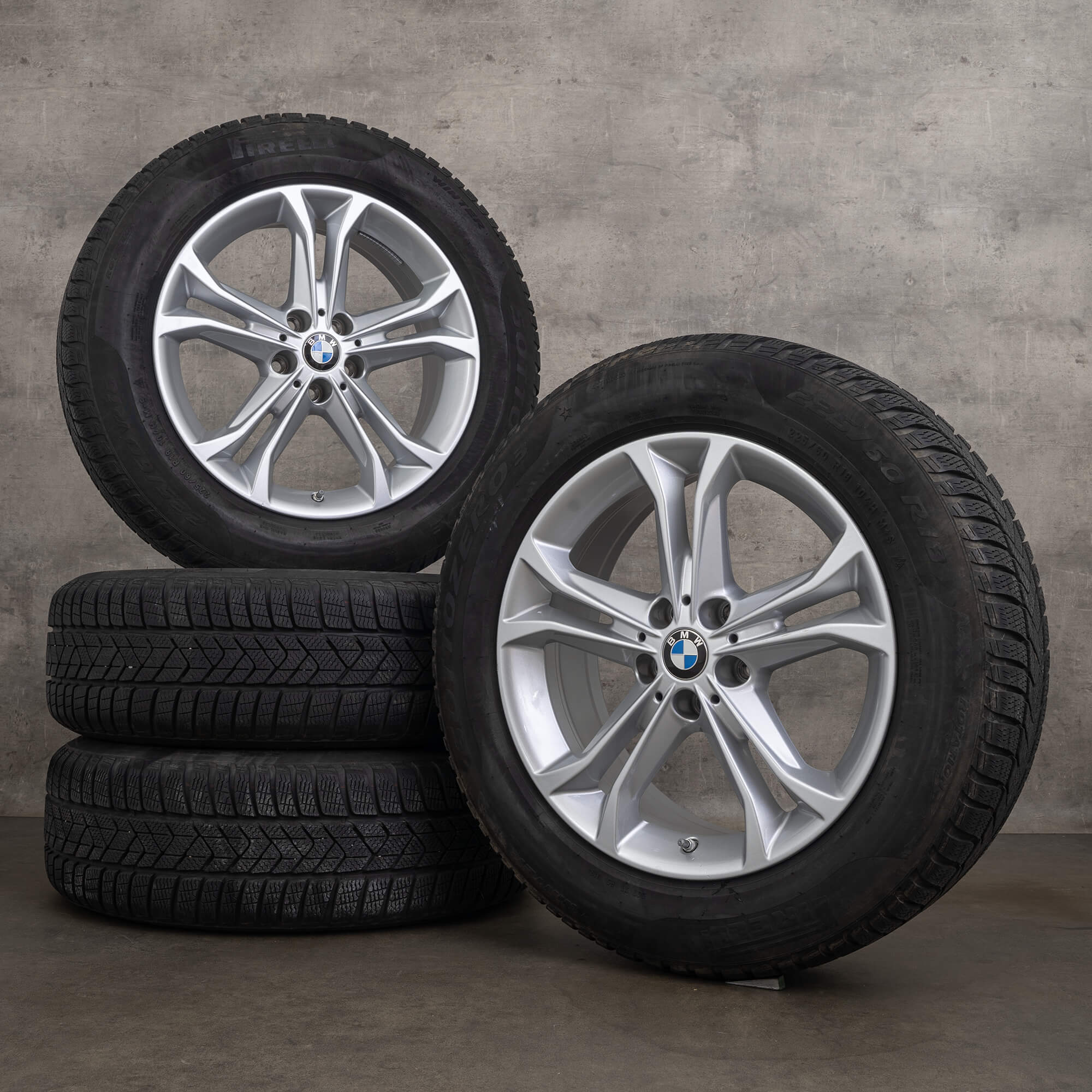 Jante originale BMW X3 X4 iarna 18 inch G01 G02 stil 688 6876918 argintiu