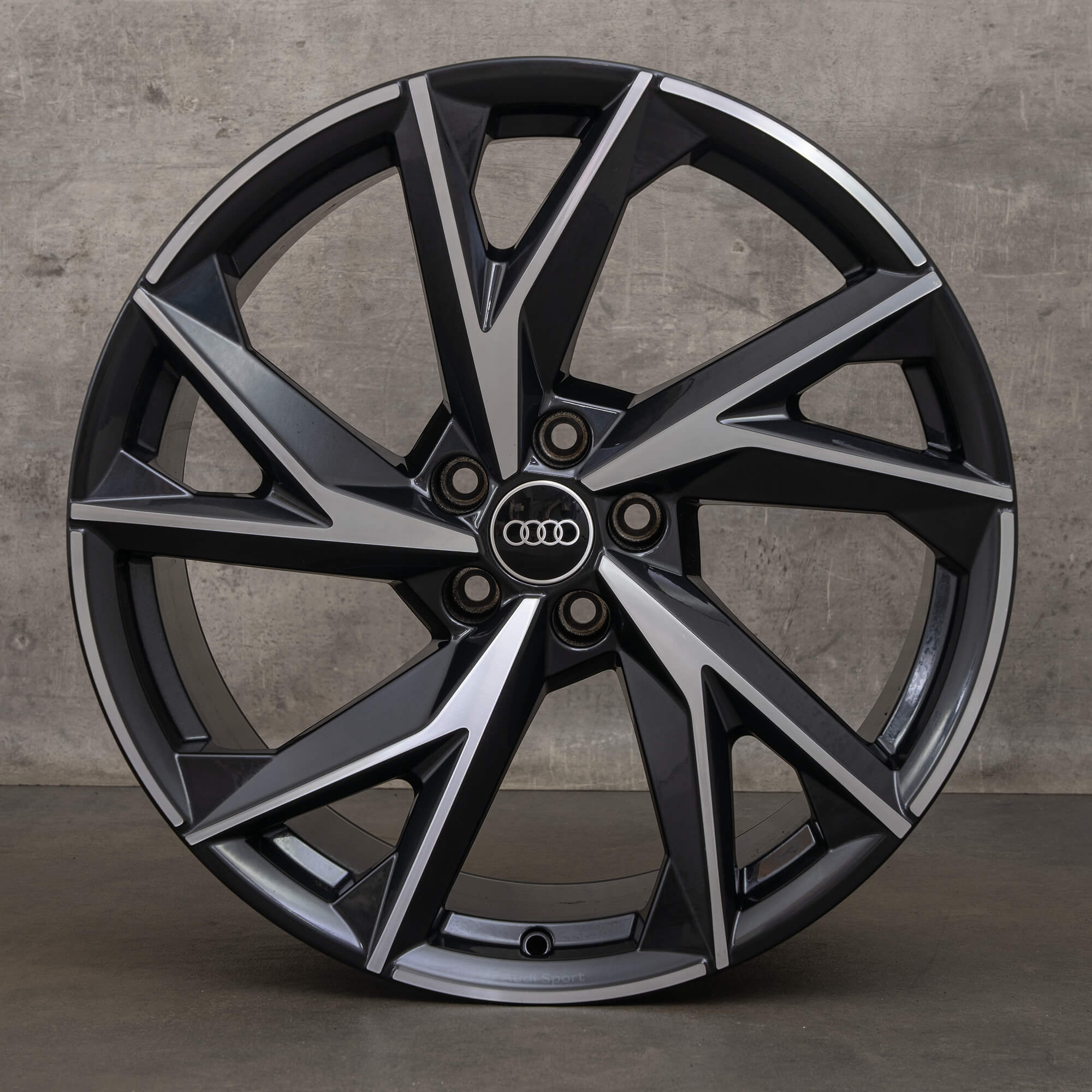 Originální Audi R8 ráfky 20" 4S Evo Design 4S0601025BS 4S0601025CC hliníkové antracit, vysoký lesk