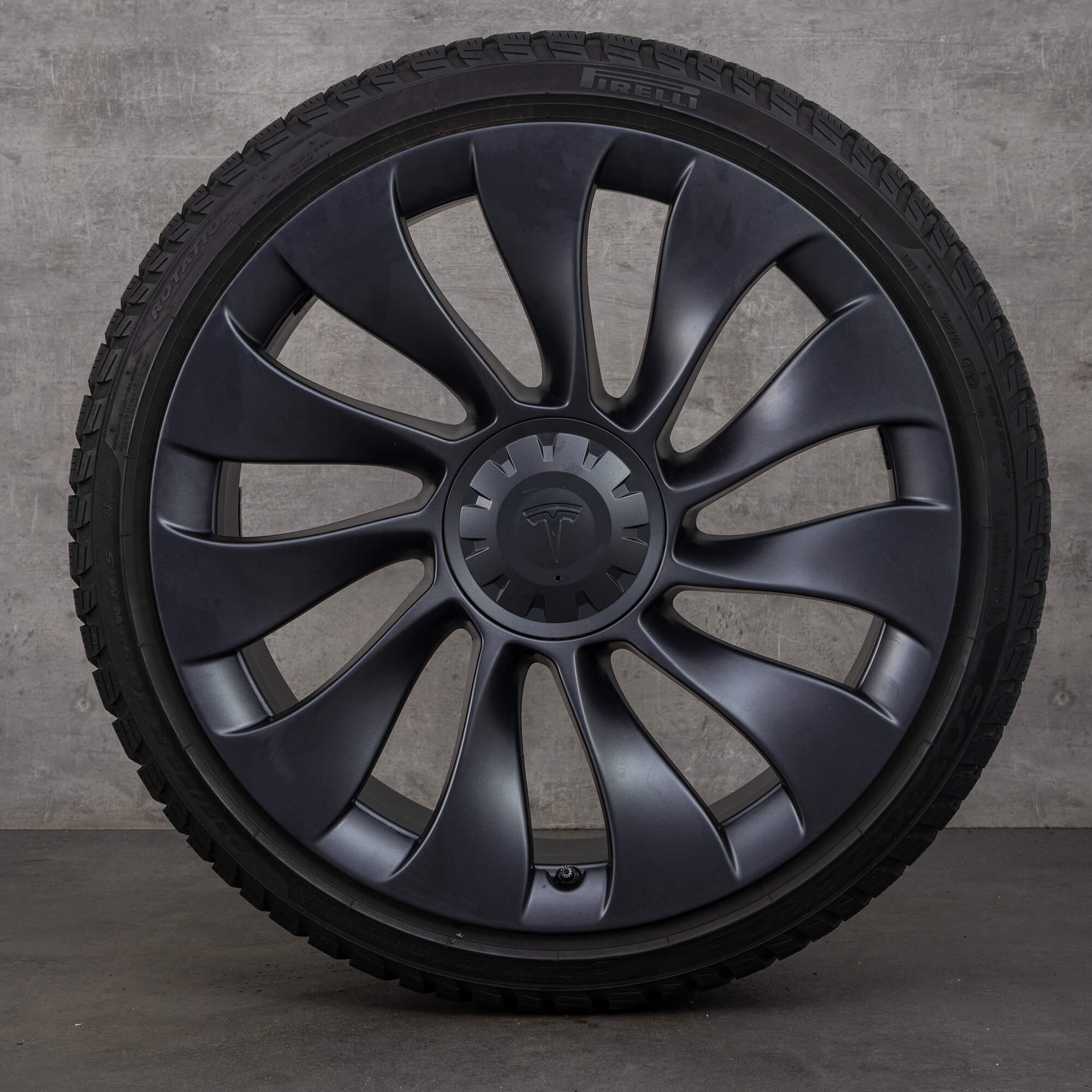 OEM Tesla winter wheels 20 inch Model 3 rims tires Überturbine 1044267-00-A gray