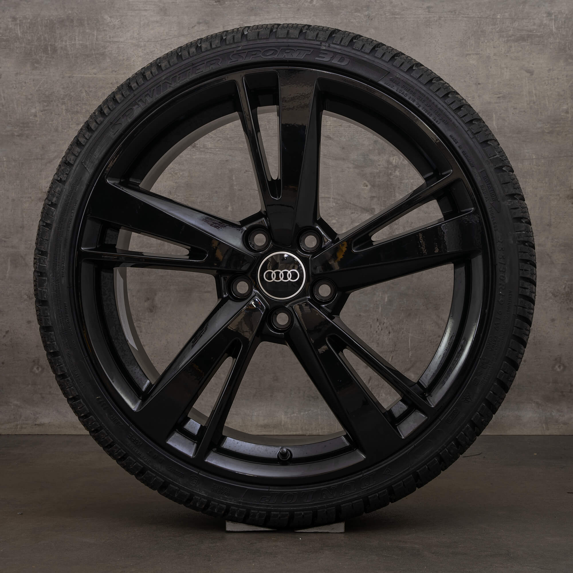 Originele Audi RS3 winterwielen 19 inch 8V velgen 8V0601025EM 8V0601025EJ zwart hoogglans