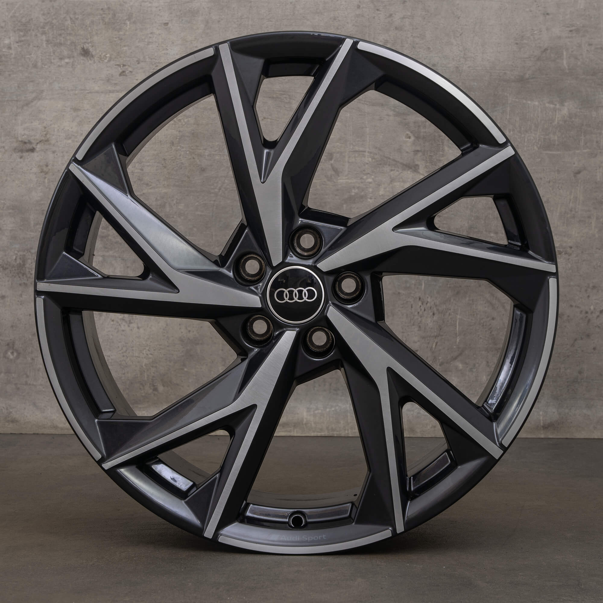 Originální Audi R8 ráfky 20" 4S Evo Design 4S0601025BS 4S0601025CC hliníkové antracit, vysoký lesk