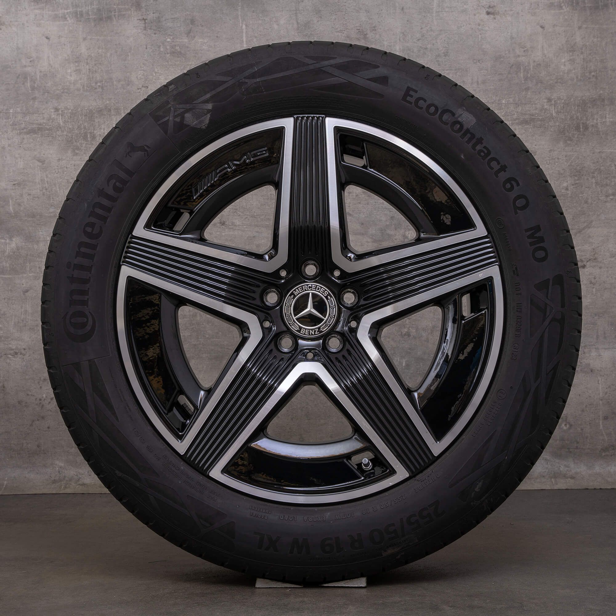 OEM Mercedes Benz GLC AMG rims 19 inch C254 X254 summer wheels A2544010400 A2544010500 black glossy turned