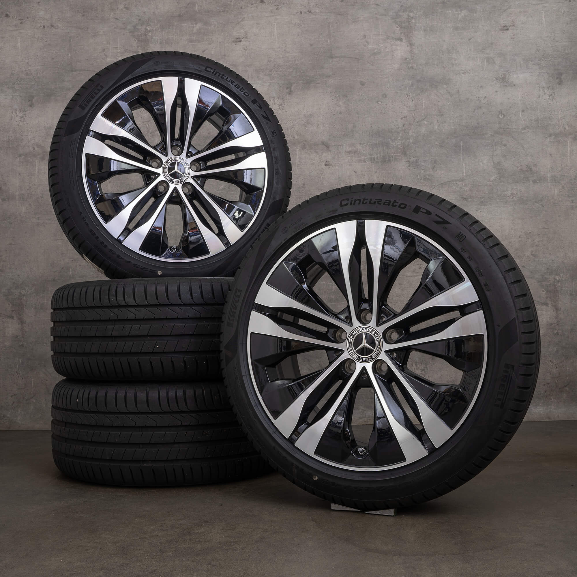 Originele Mercedes Benz C-Klasse velgen 18 inch W206 S206 zomervelgen A2064015100 A2064015200 zwart hoogglans