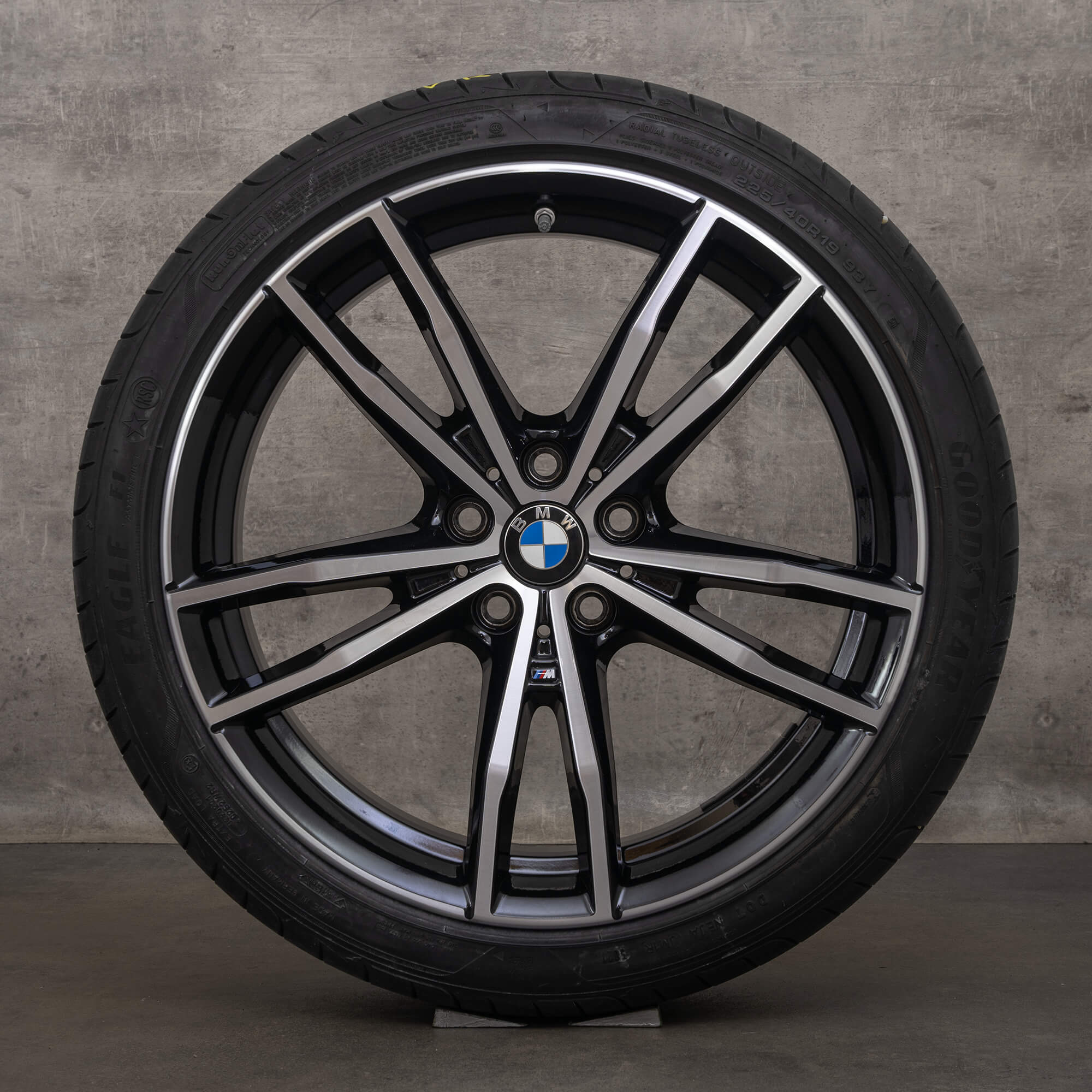 Originele BMW 2 Serie 3 4 G42 G20 G21 G22 G23 velgen 19 inch zomerbanden 791 M 8090094 8090095 zwarte hoogglans zomervelgen