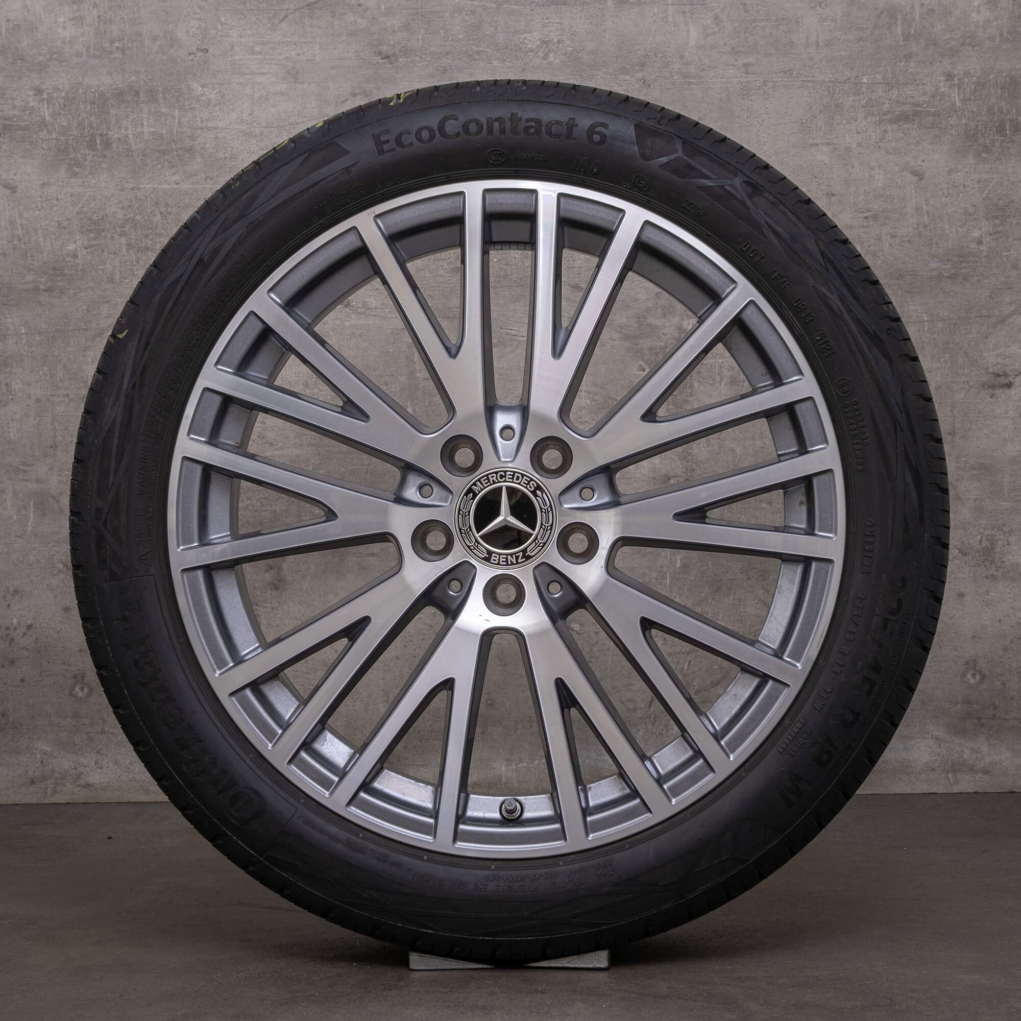 OEM Mercedes Benz A B Class CLA wheels 18 inch W177 V177 W247 X118 C118 summer A1774010600 himalaya gray glossy turned