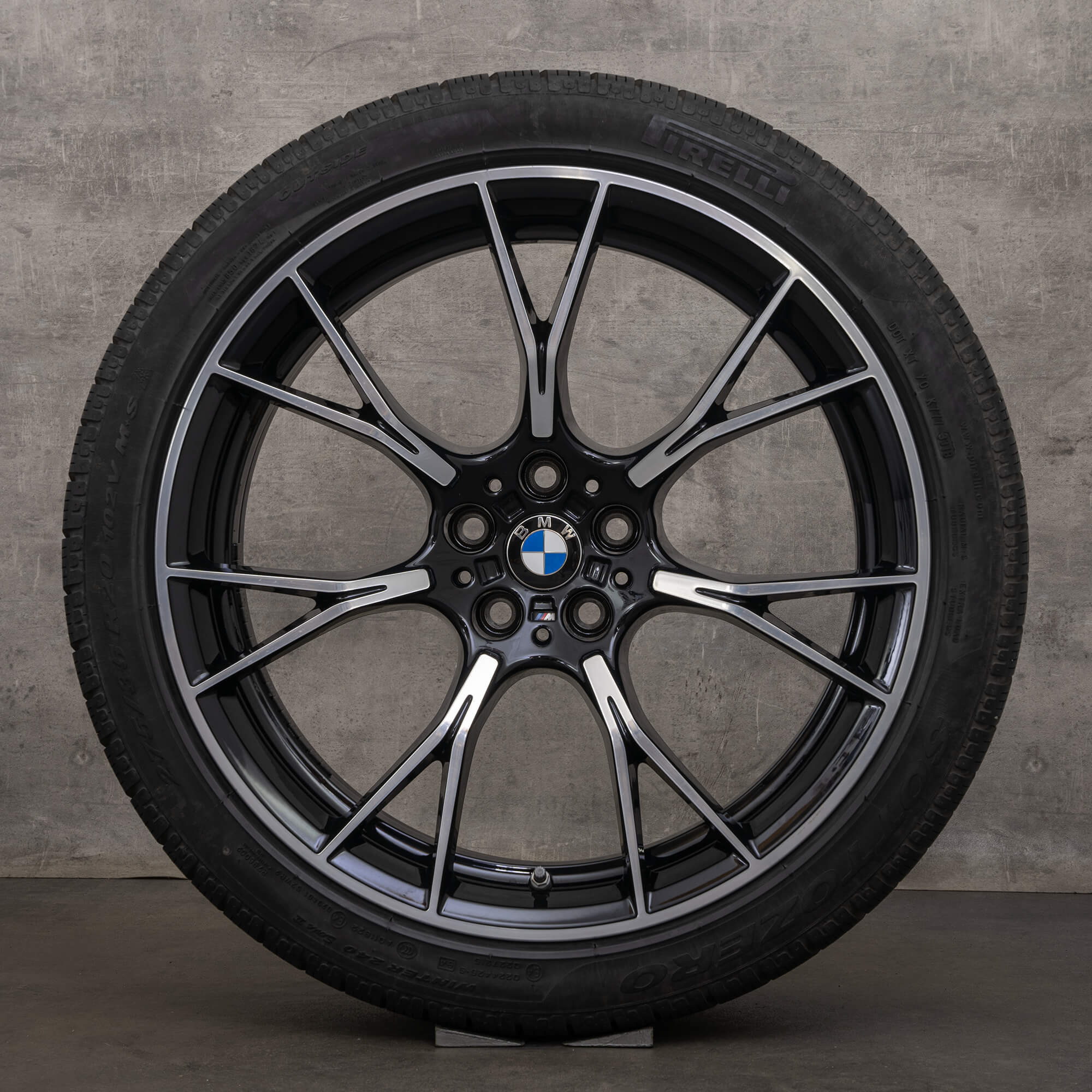 Originální zimni alu kola BMW M5 20 palcové ráfky F90 styl 789 M 8073849 8073850 černý vysoký lesk