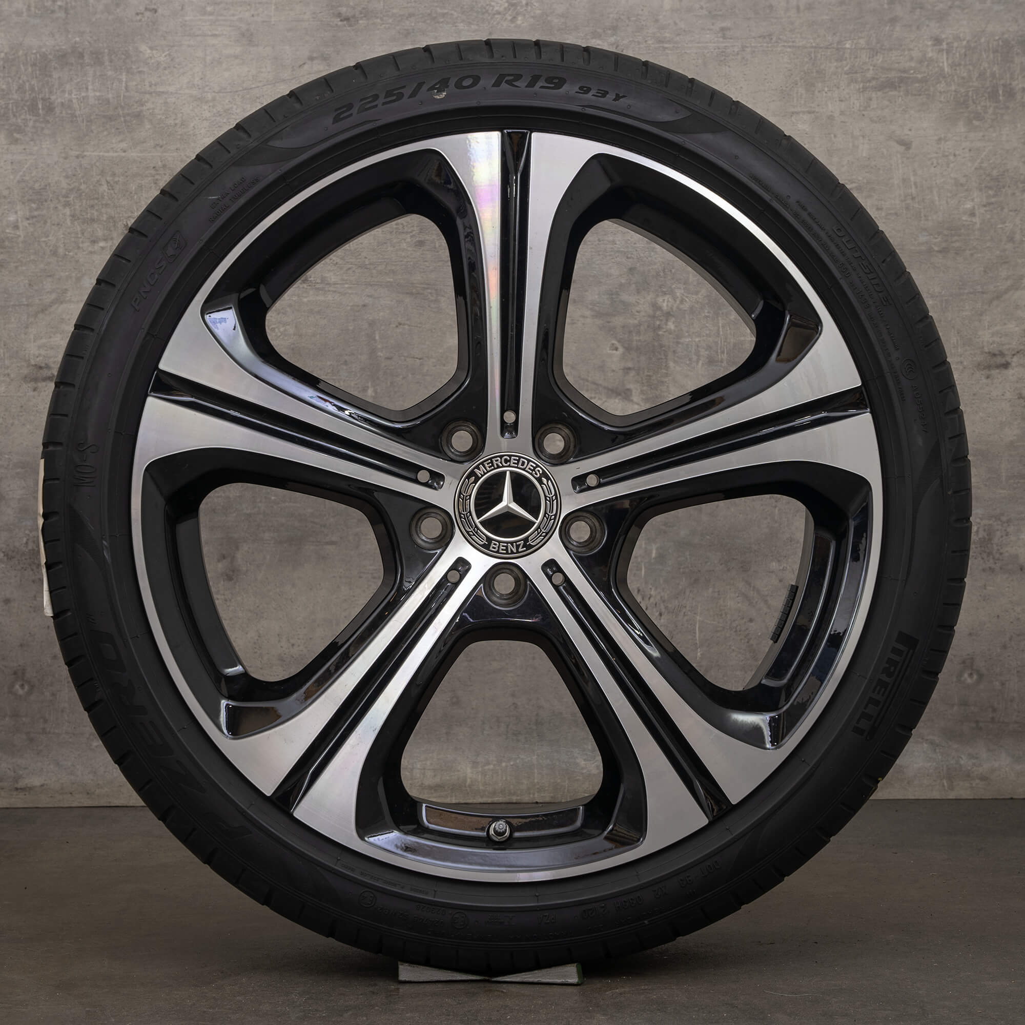 Originele Mercedes Benz C-Klasse velgen 19 inch W206 S206 zomerwielen A2064015300 A2064015400 zwart hoogglans