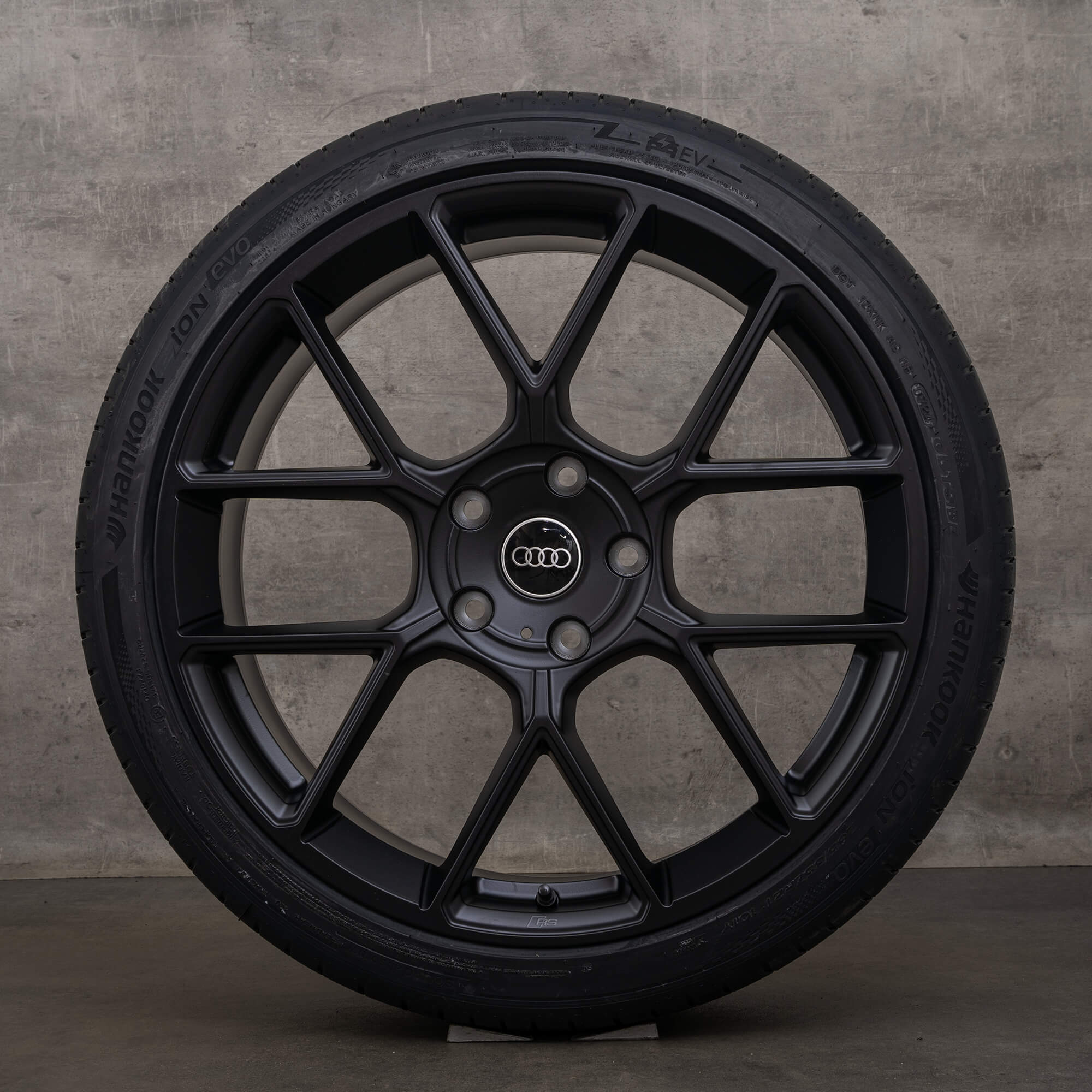 Jante originale AUDI e tron 21 inch GT RS roți de vară 4J3601025CJ 4J3601025DC negru mat NOU